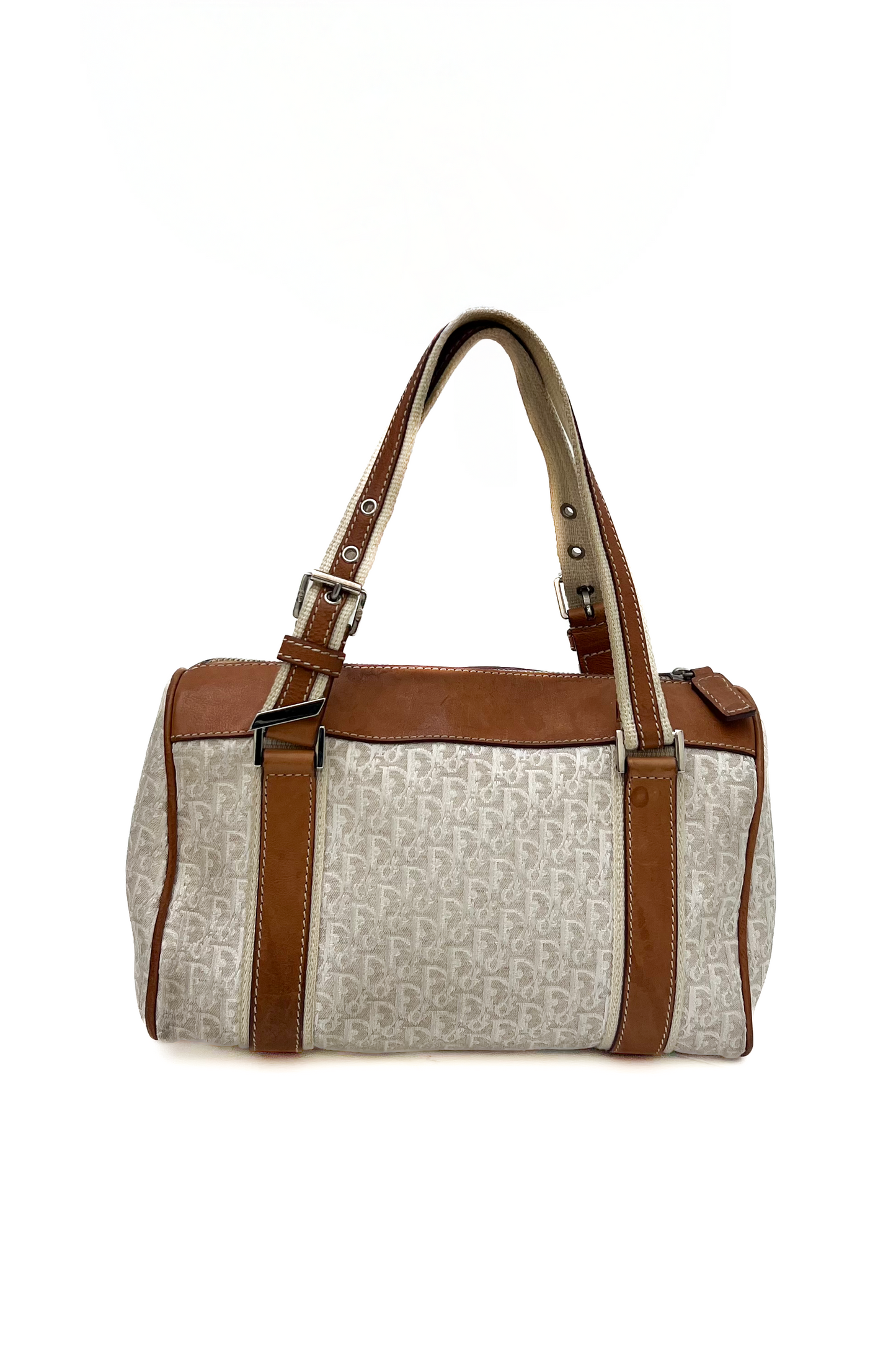 Vintage Cream & Tan Boston Street Chic Bag