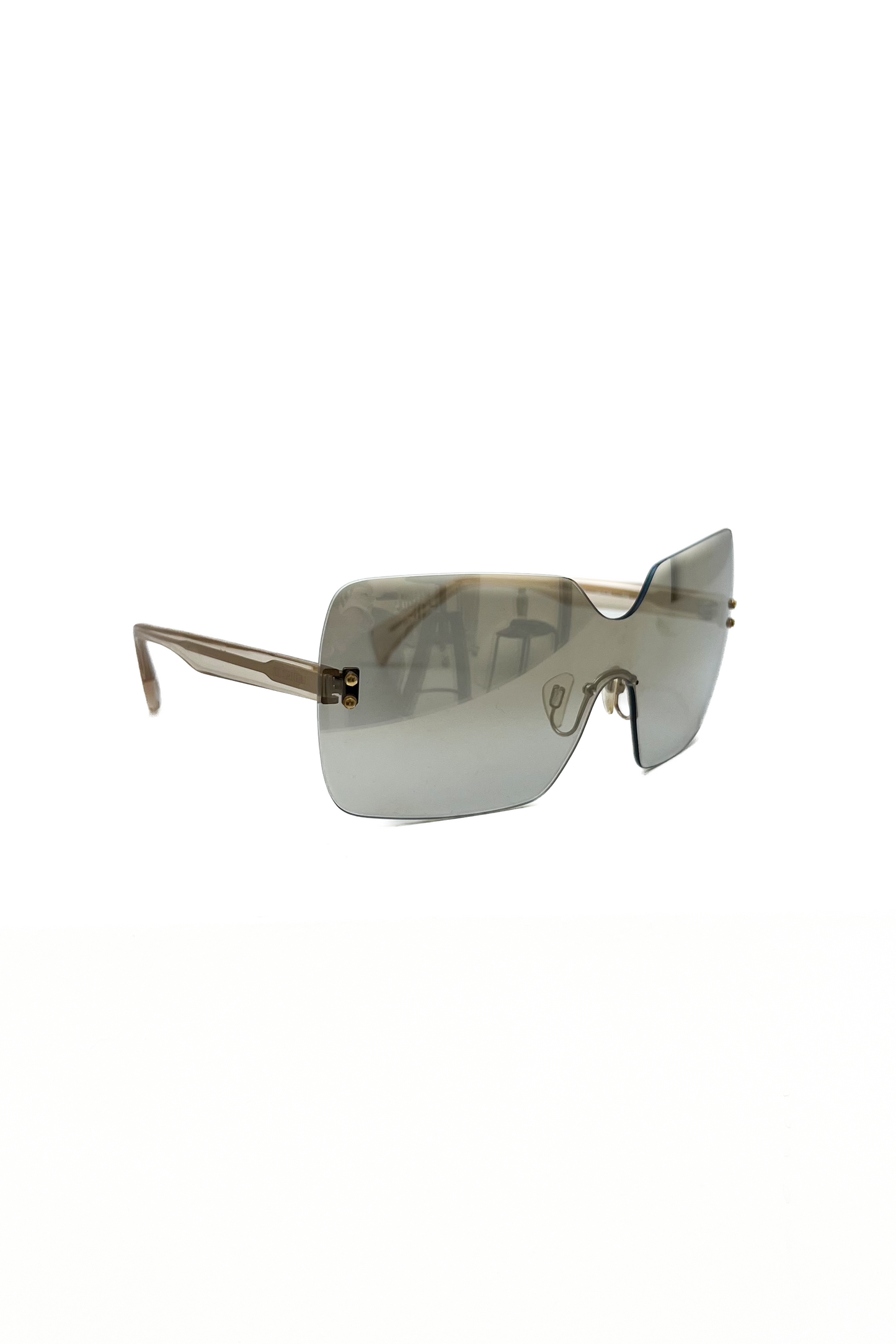 Vintage Golden Glow Rimless Sunglasses
