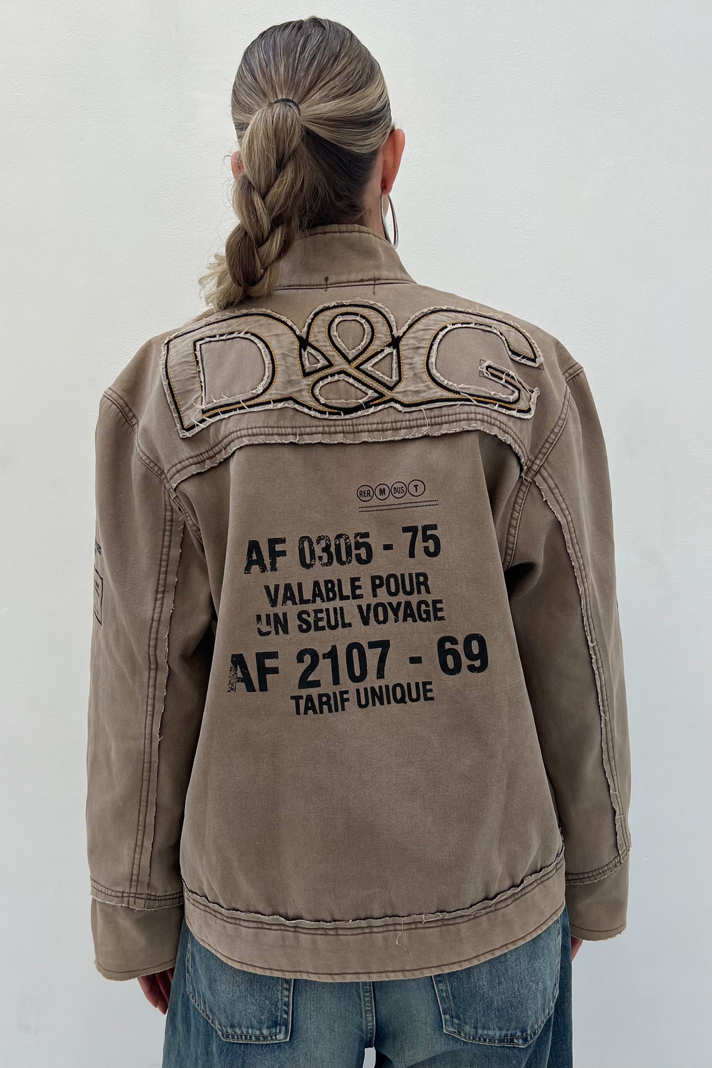 Vintage Brown Patches & Distressed Detailed Jacket