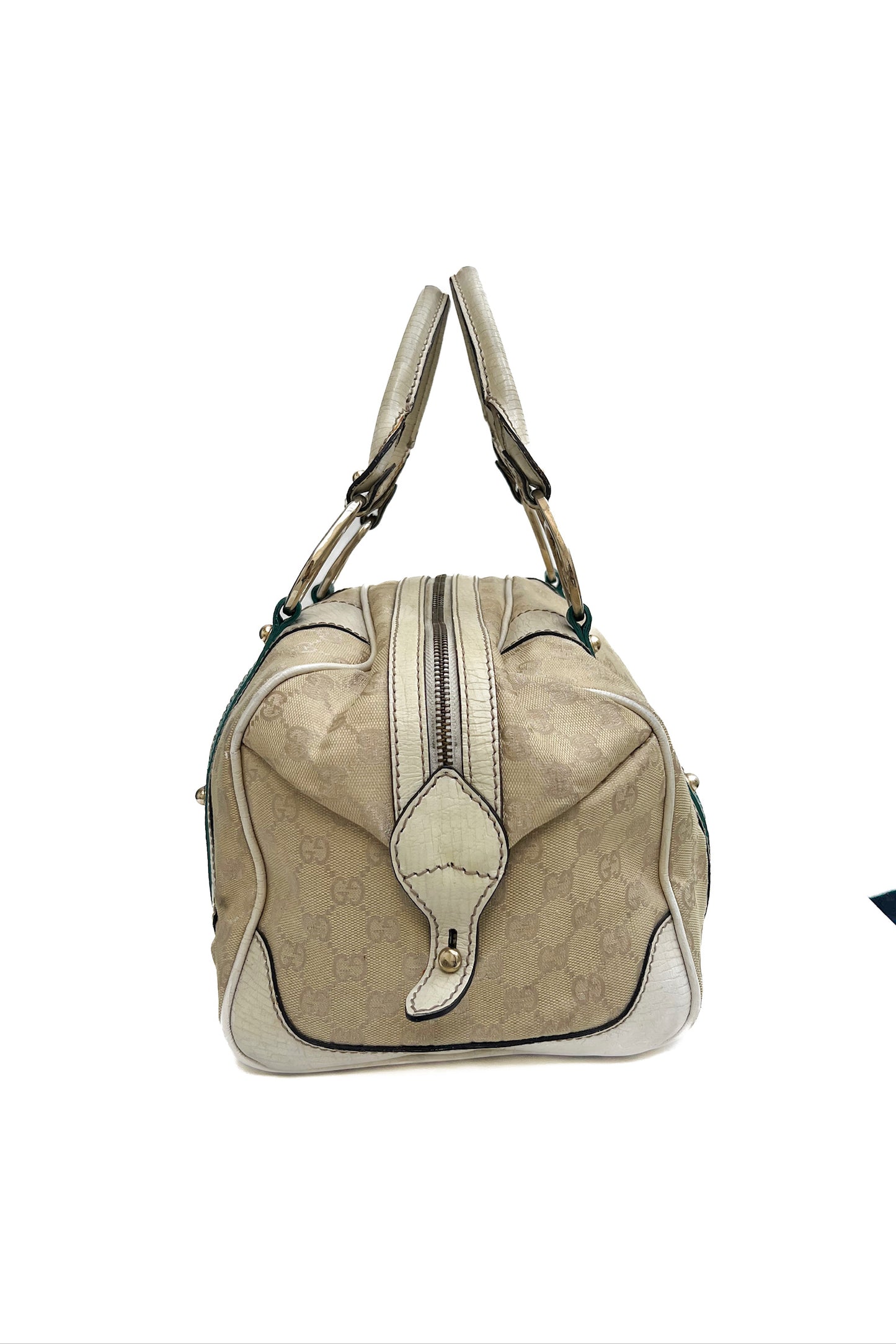 Vintage Light Mono & Interlocking Logo, Turquoise Details Bag