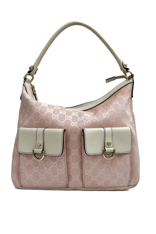 Vintage Pink Monogram Abbey D-Ring Shoulder Bag