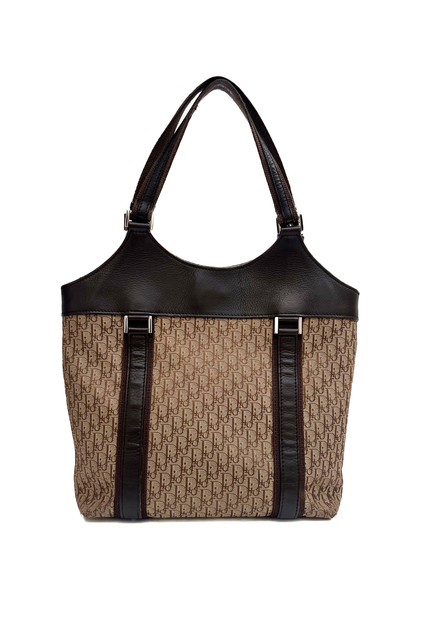 Vintage Chocolate Trotter & Silver Logo Tote