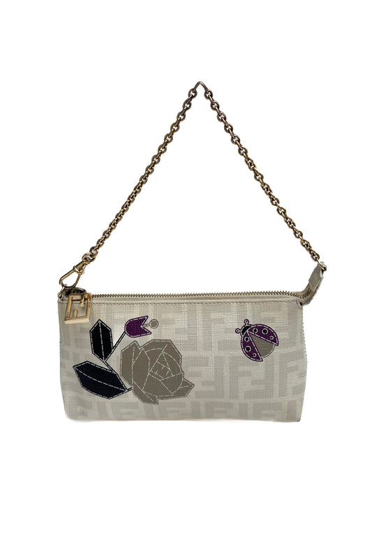 Vintage Cream Zucca & Stich Print Pochette