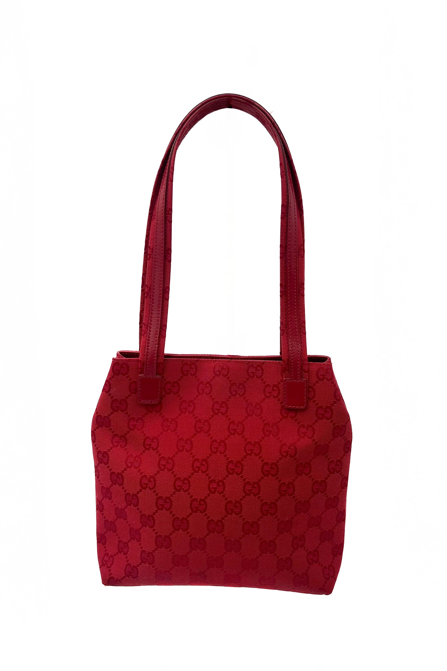 Vintage All Red Double Monogram Double Handle Bag