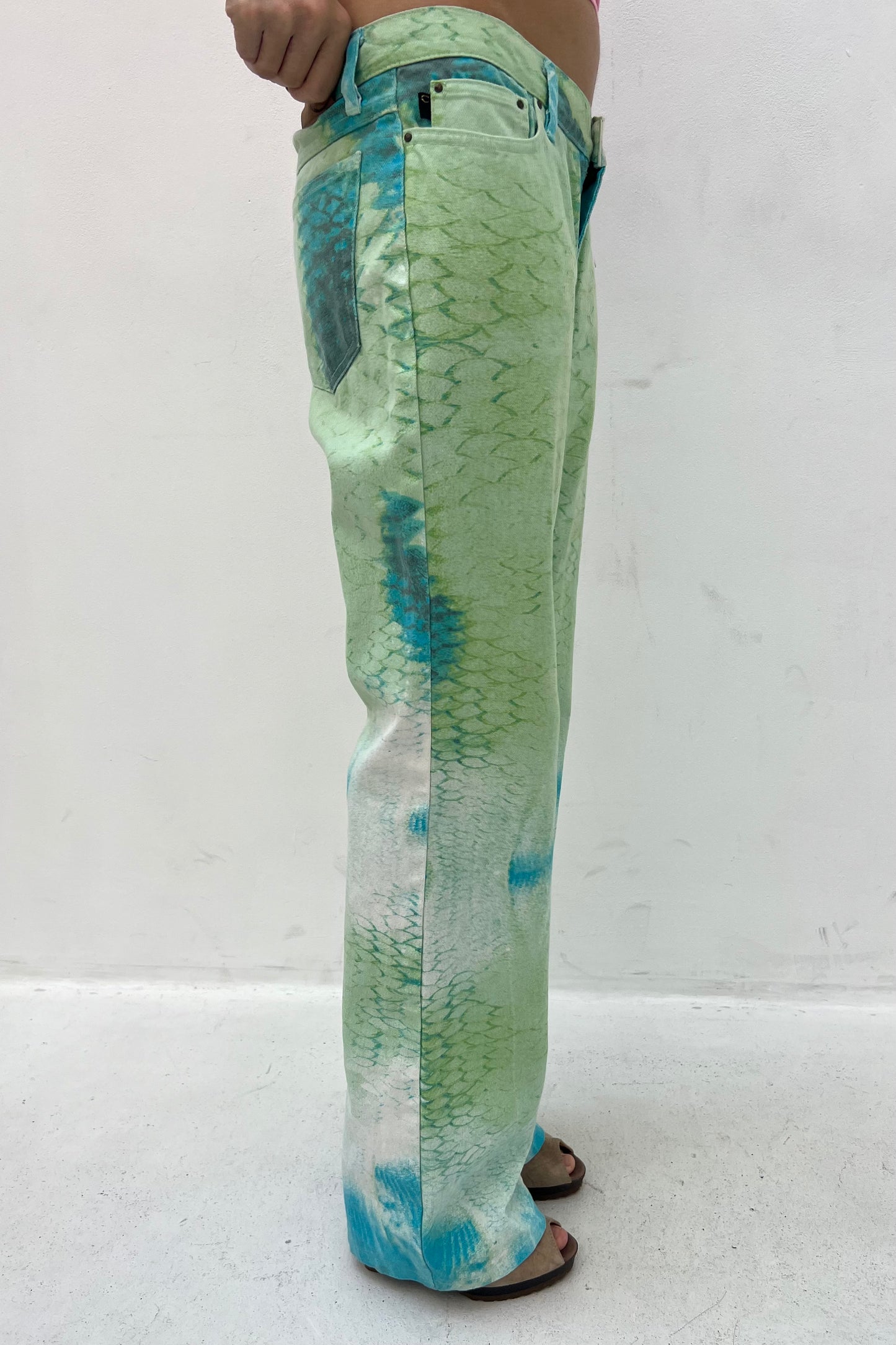 Vintage Green Reptile Pants