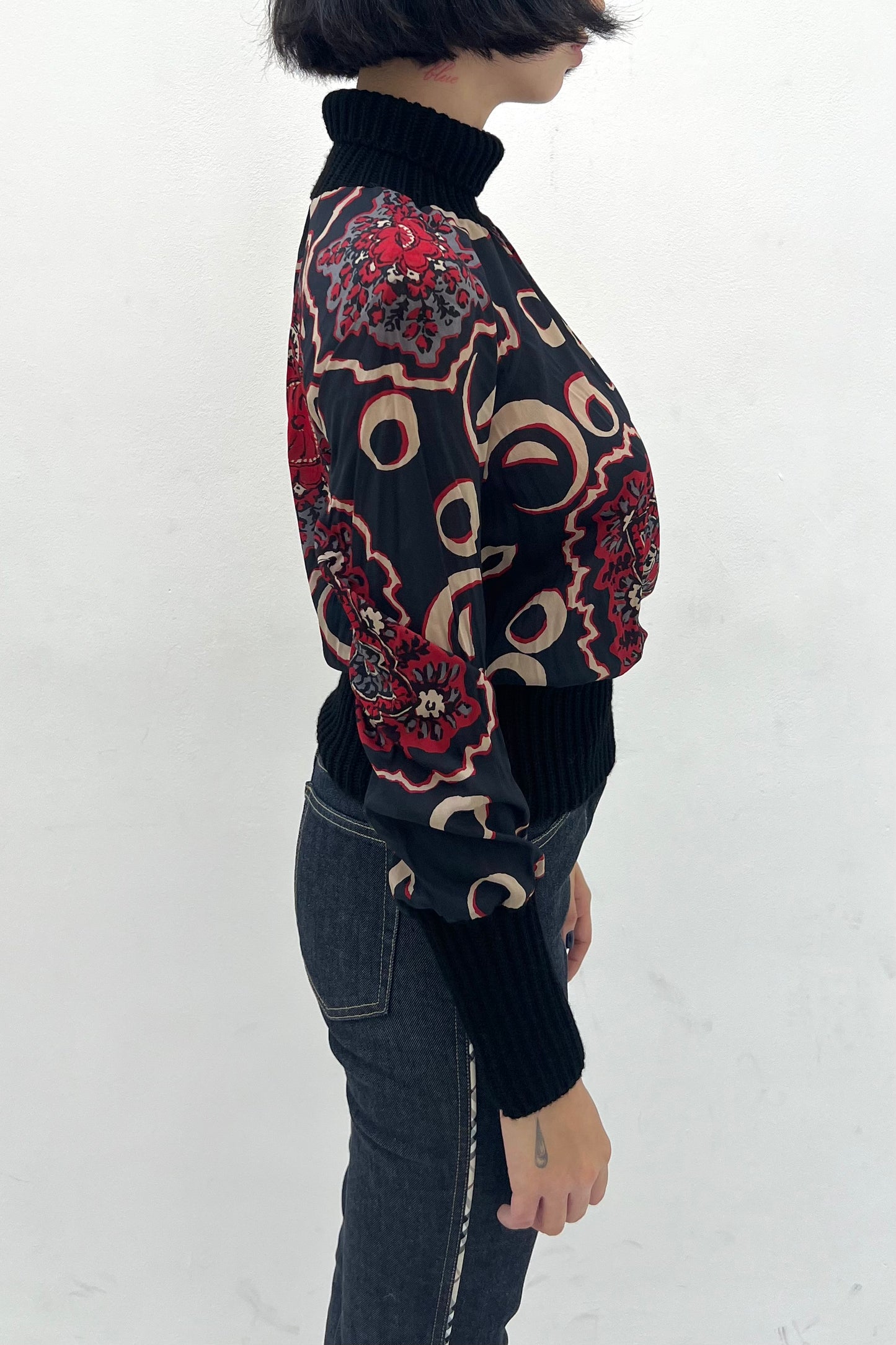 Vintage Silk & Knit Top