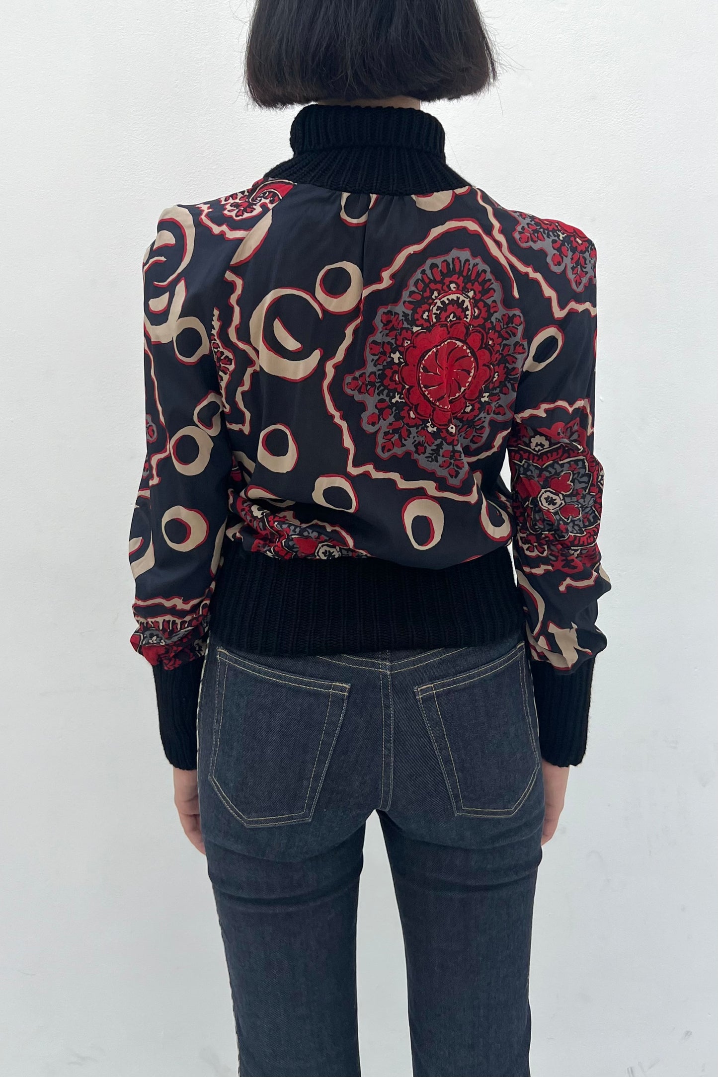 Vintage Silk & Knit Top