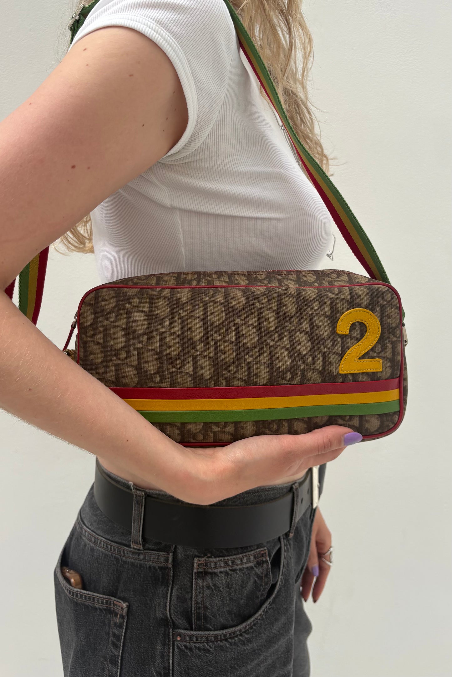 Vintage Rasta Oblique Cross Body Camera Bag