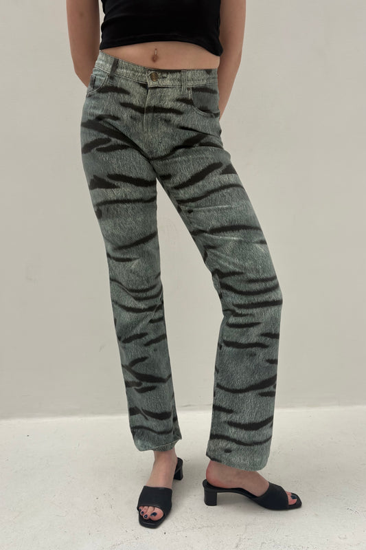 Vintage Blue Tiger Pants
