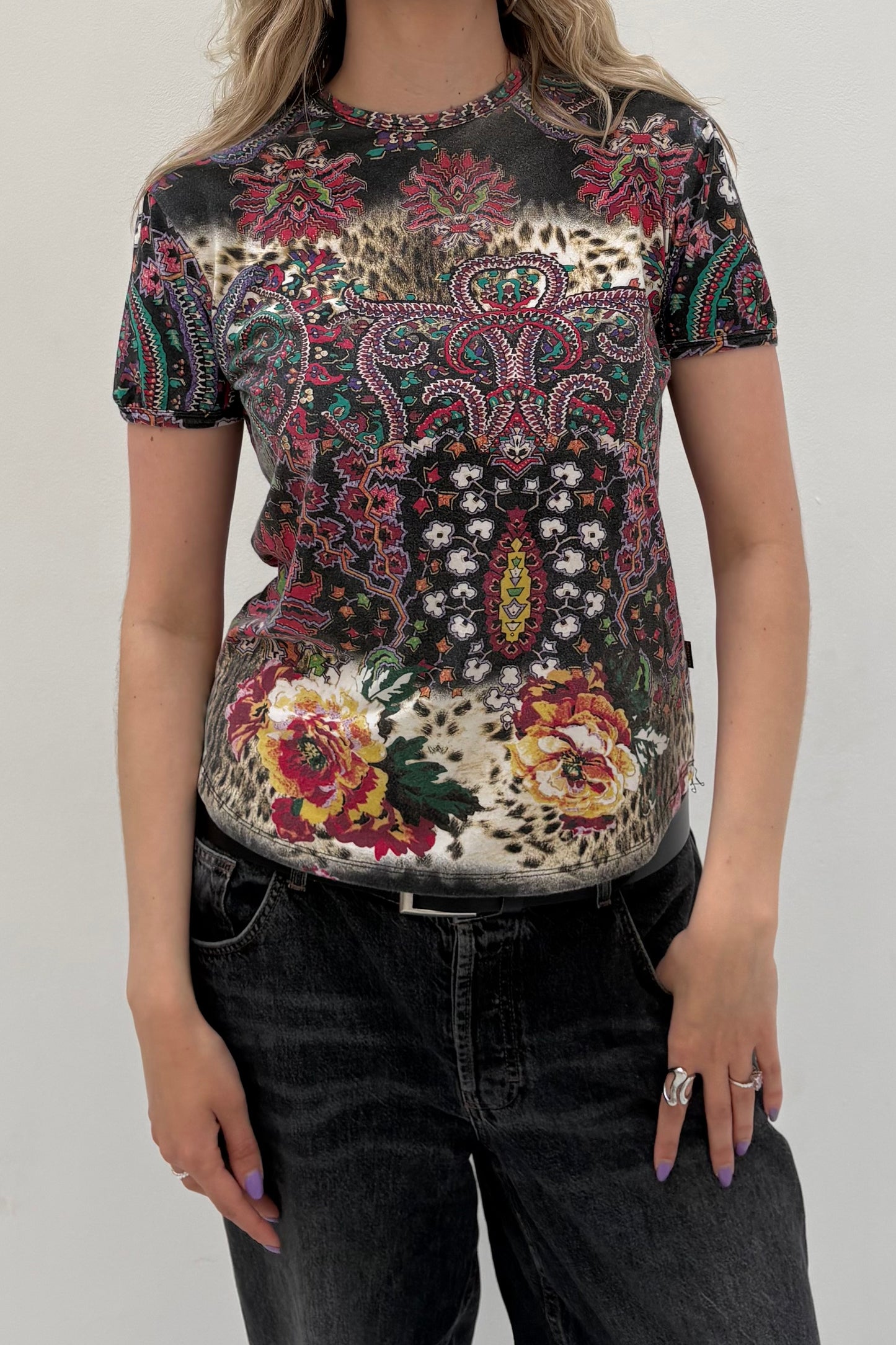 Vintage Paisley, Leo & Glitter Tee