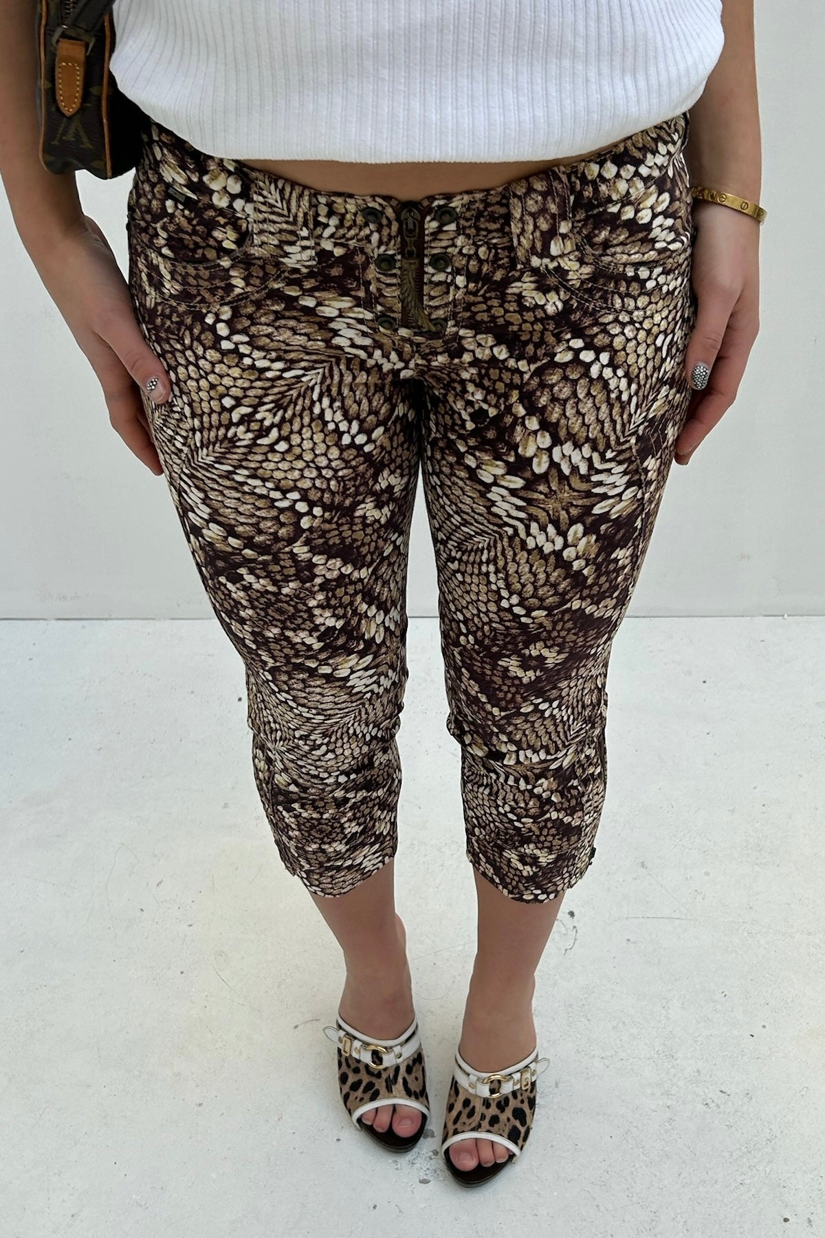 Vintage Snake Capri Pants
