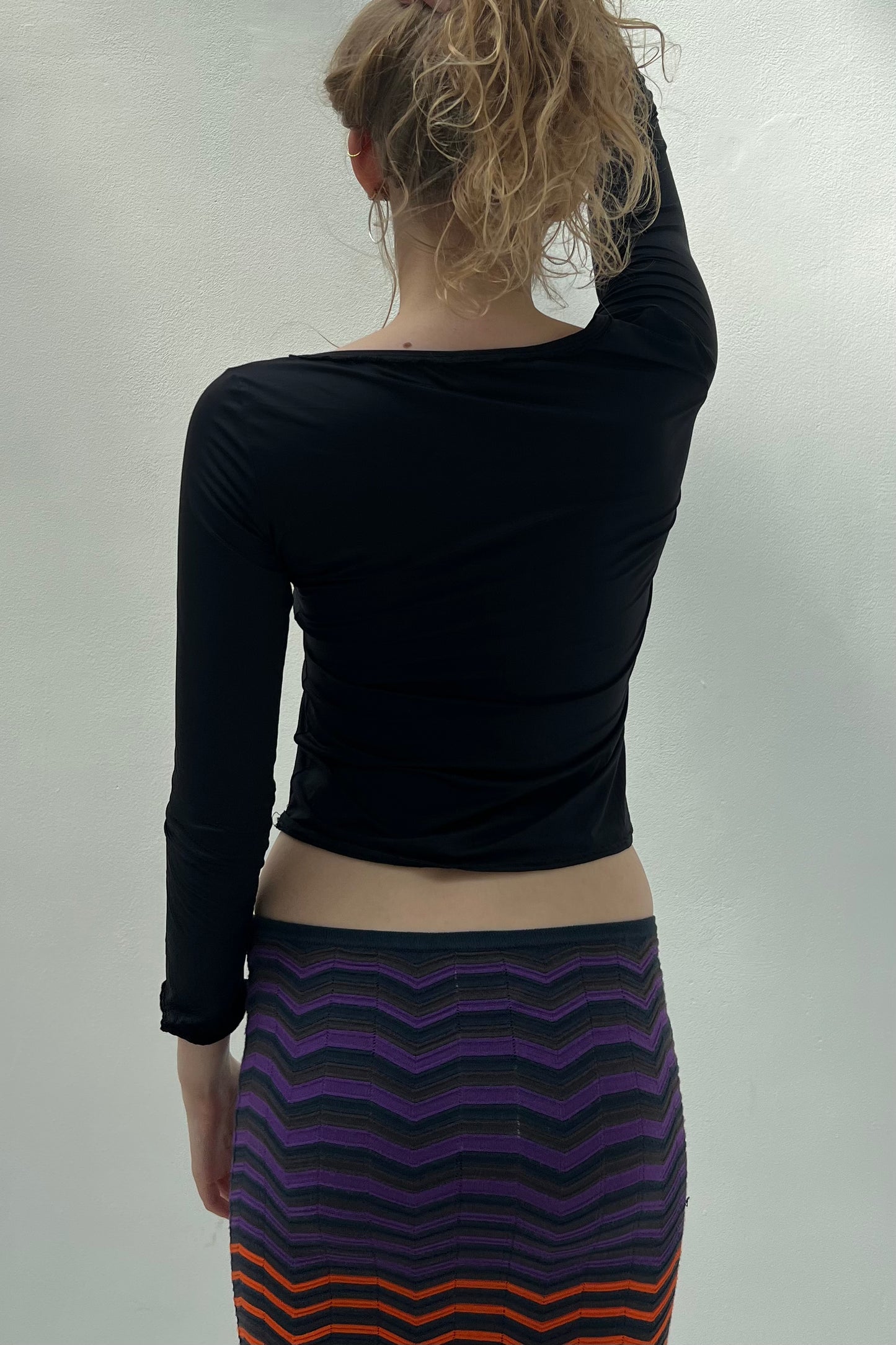 Vintage Black Strass Logo Longsleeve