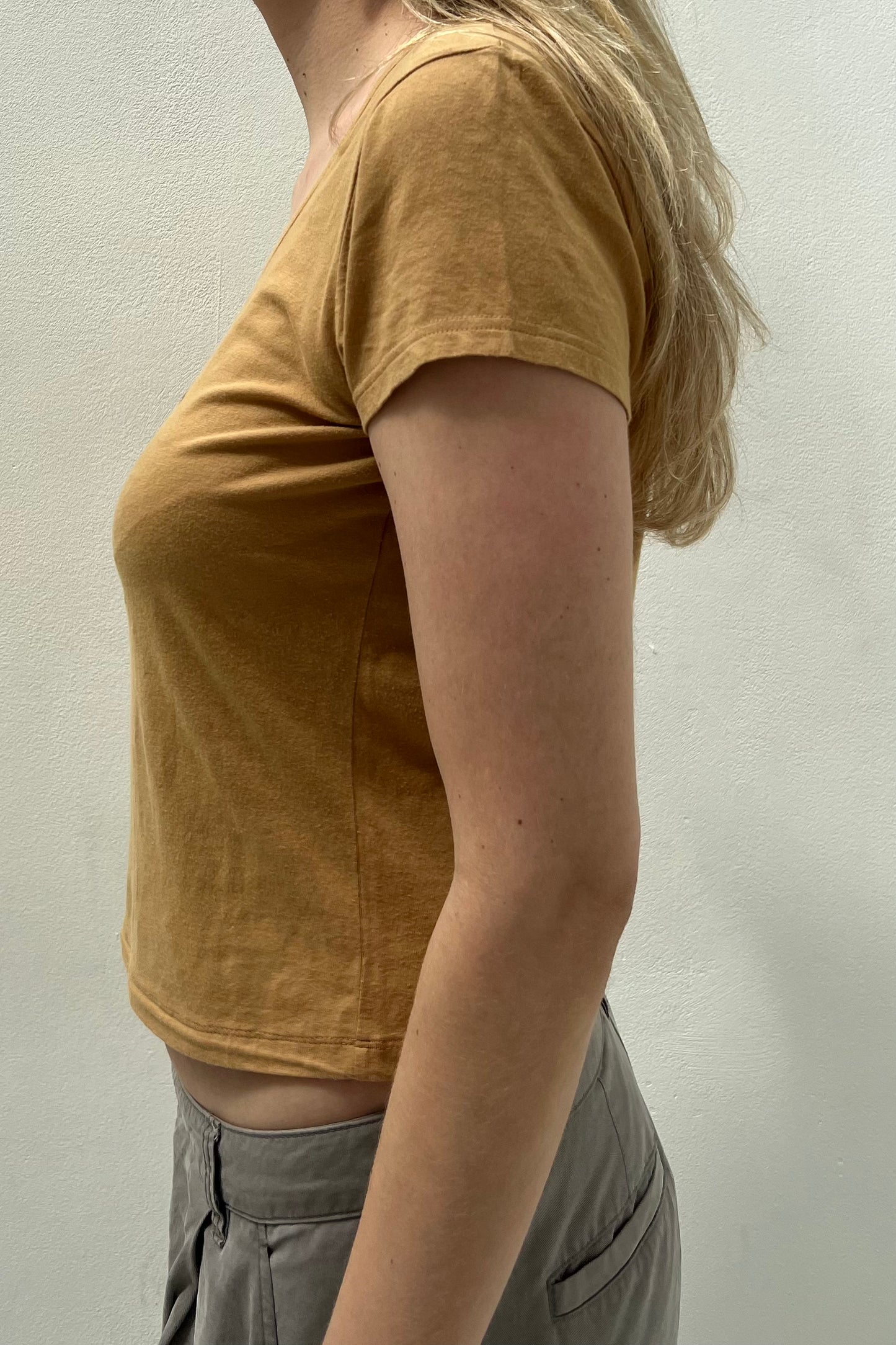 Vintage Mustard Studded Top