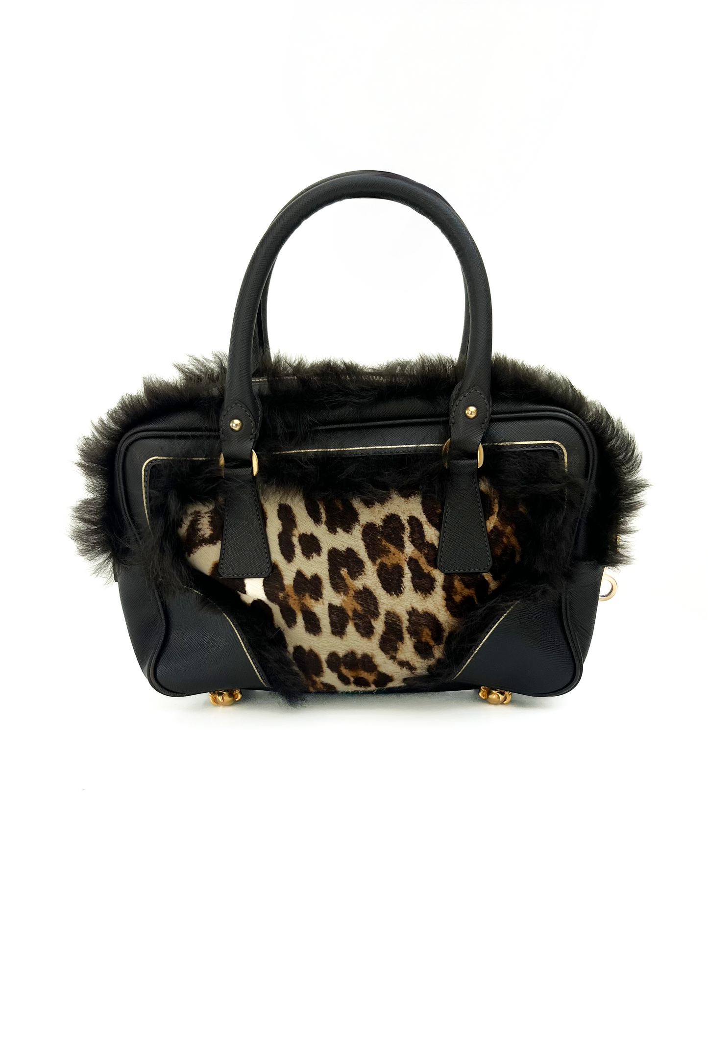 Vintage Claw Paws Leo Calf Skin & Fur Bag