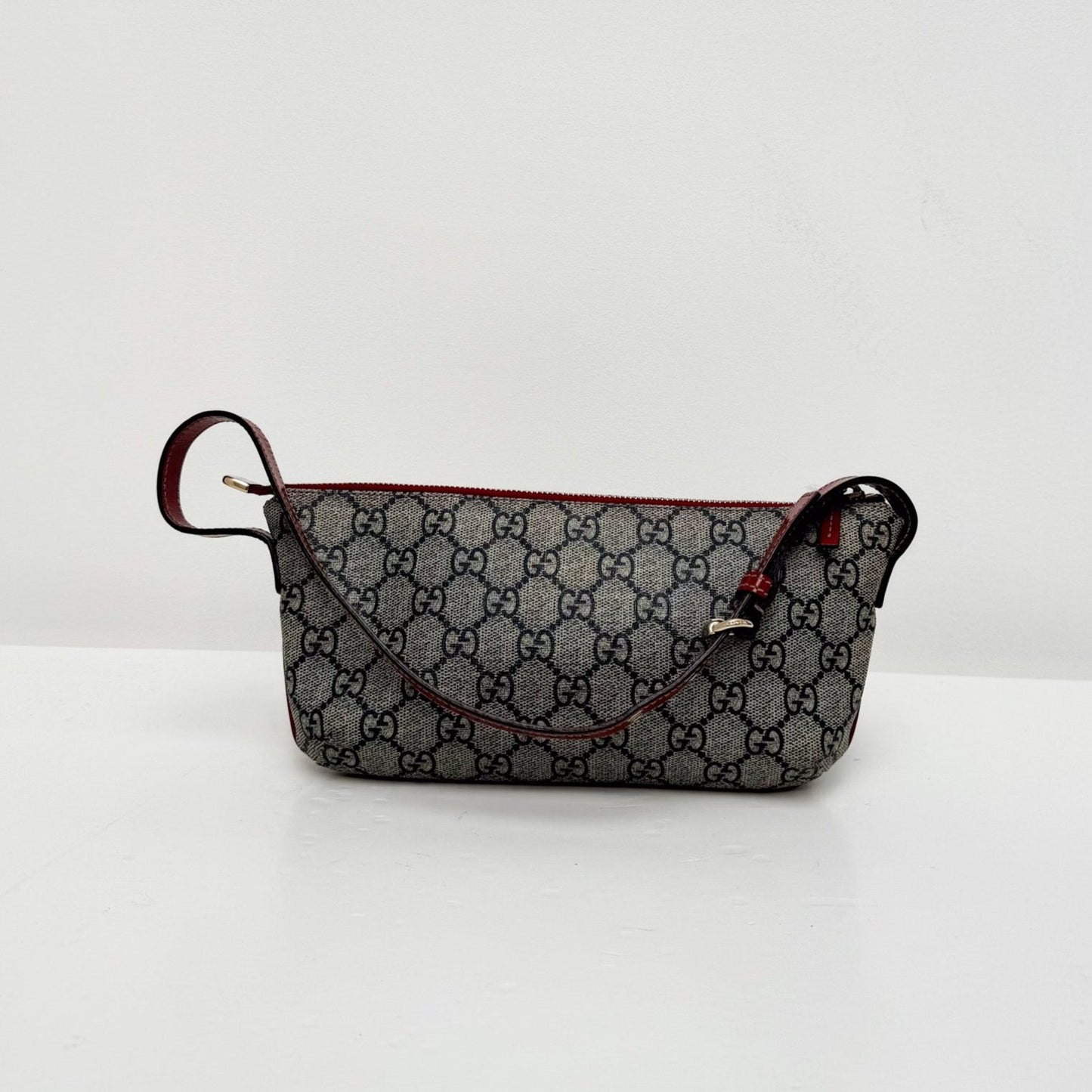 Vintage Navy & Red Tattoo Print Pochette