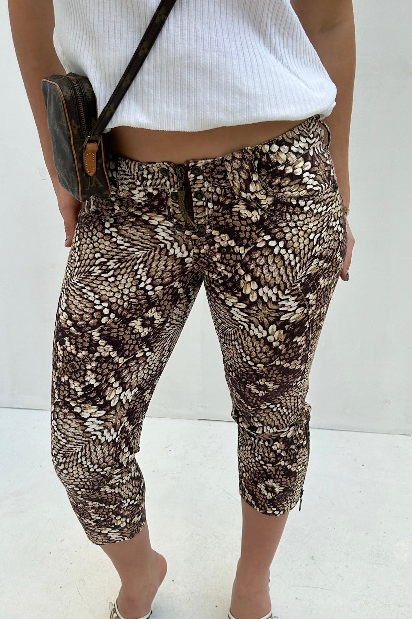 Vintage Snake Capri Pants