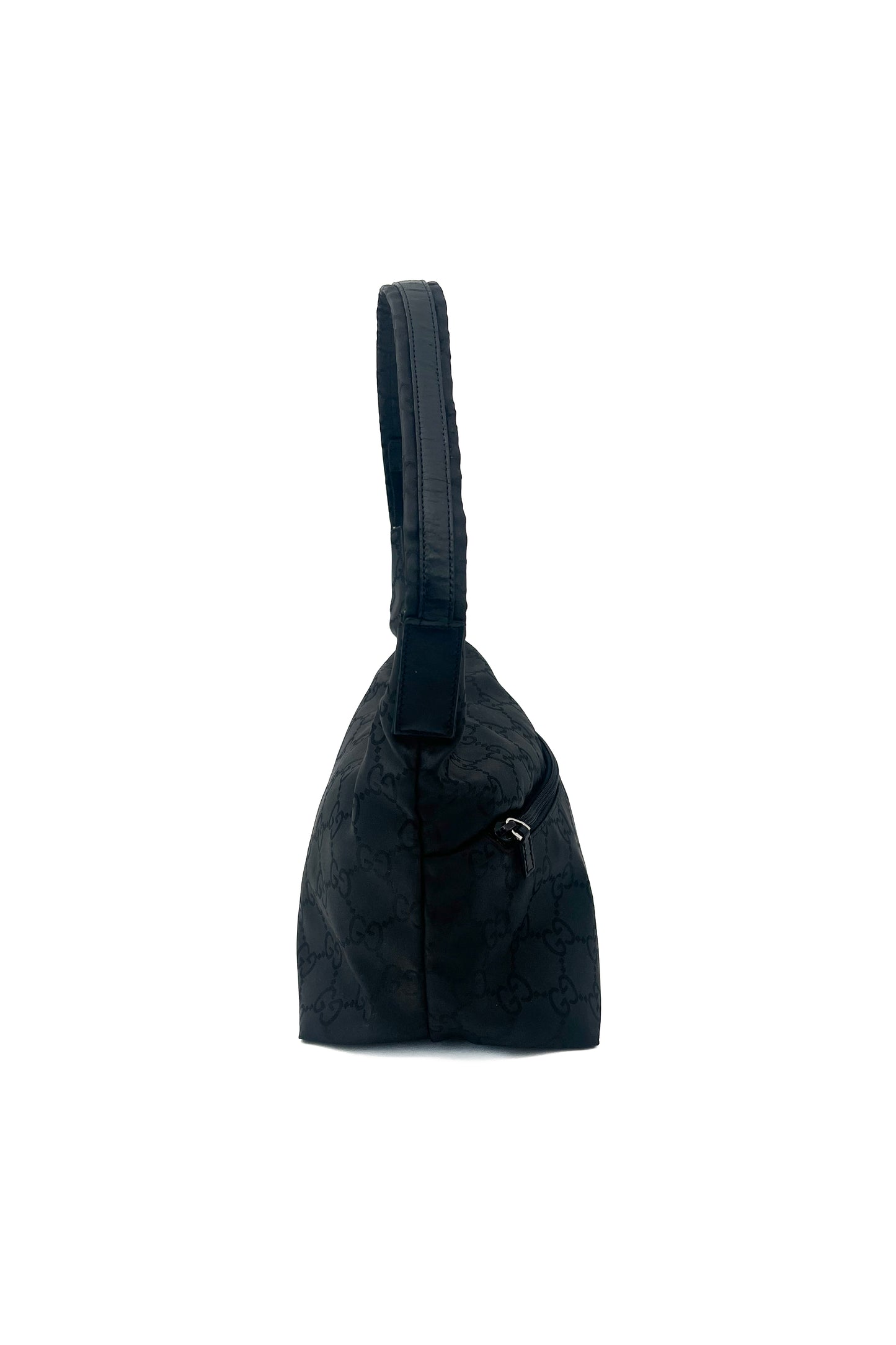 Vintage Black Monogram Nylon Shoulder Bag