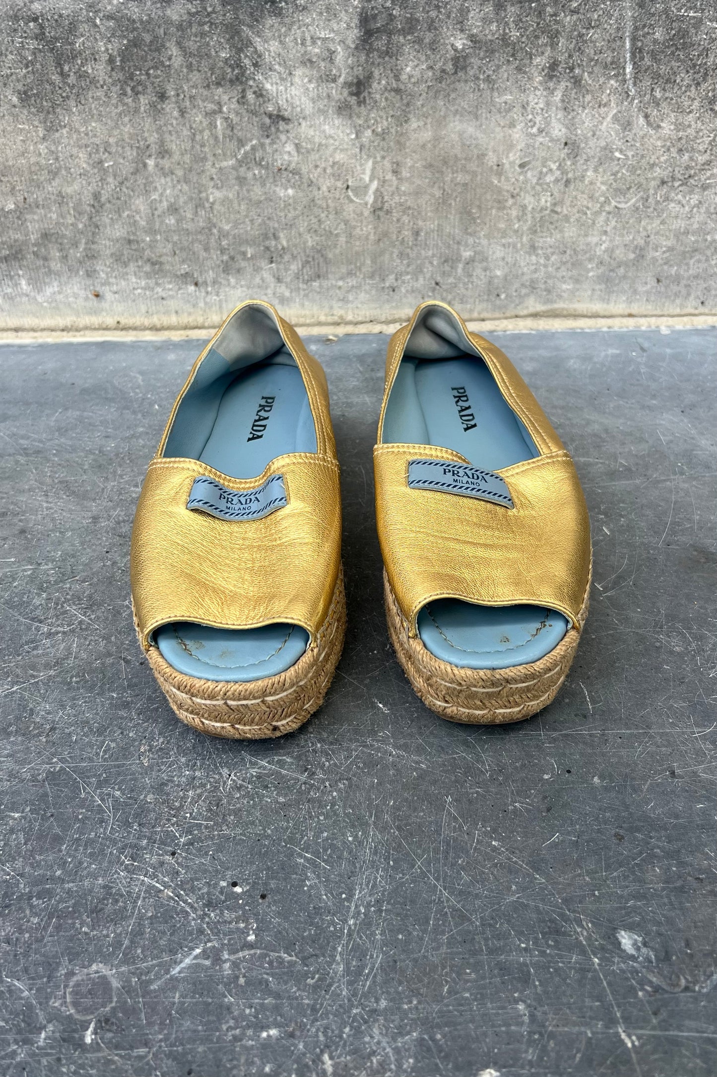 Vintage Leather Espadrilles 39