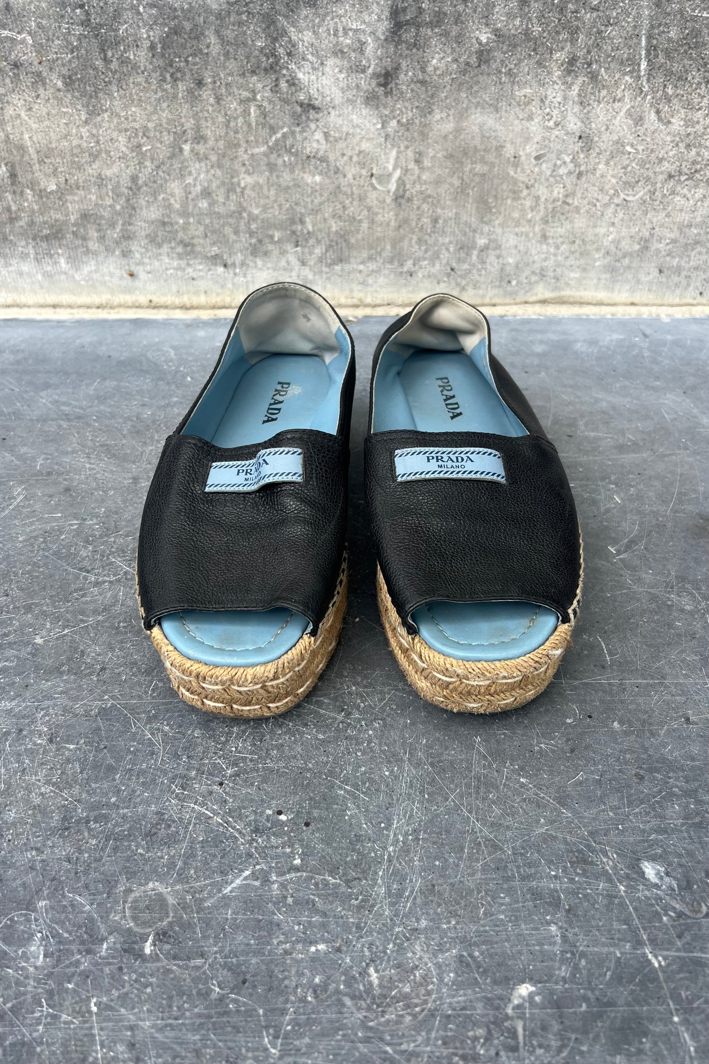 Vintage Leather Espadrilles 39
