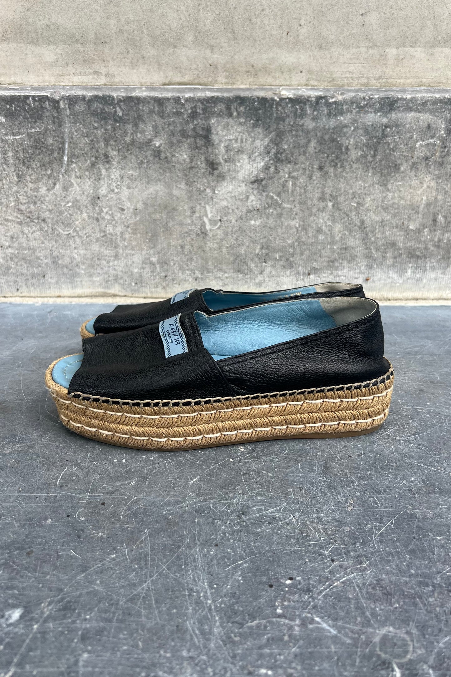 Vintage Leather Espadrilles 39