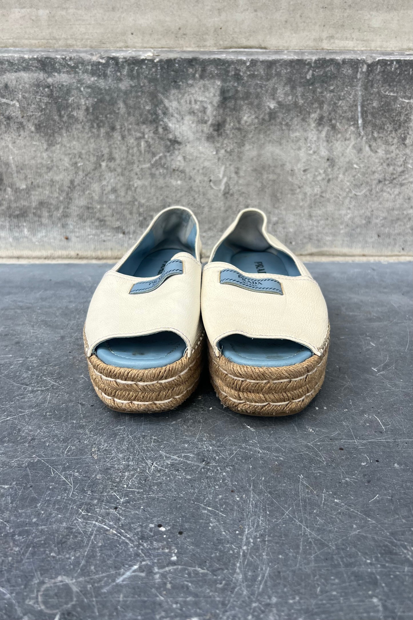 Vintage Leather Espadrilles 39