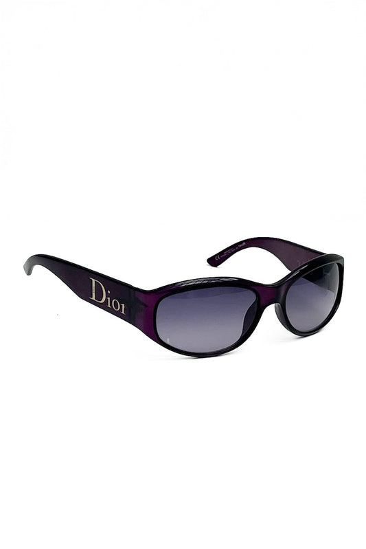 Vintage Purple Golden Spell-Out Logo Sunglasses