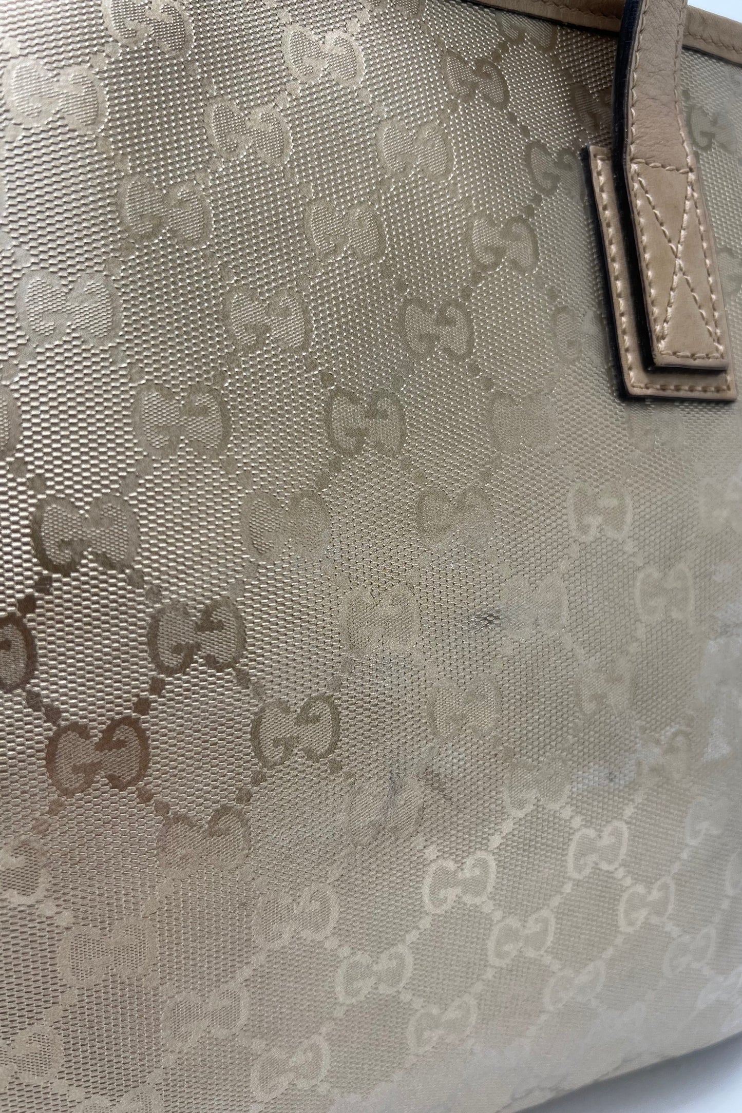 Vintage Golden Coated Monogram Shopper Bag