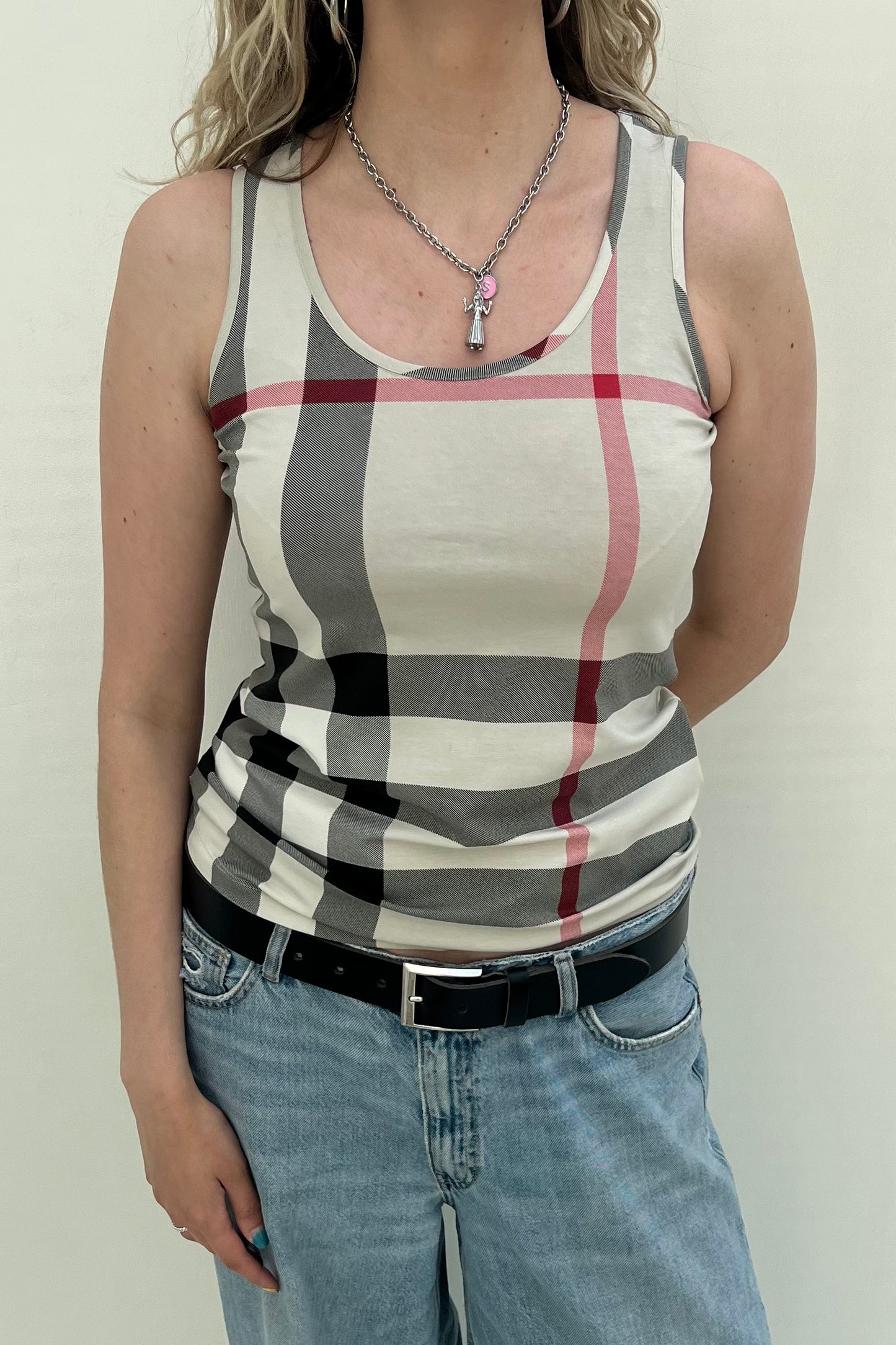 Vintage Big Check Tank Top