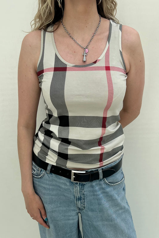 Vintage Big Check Tank Top