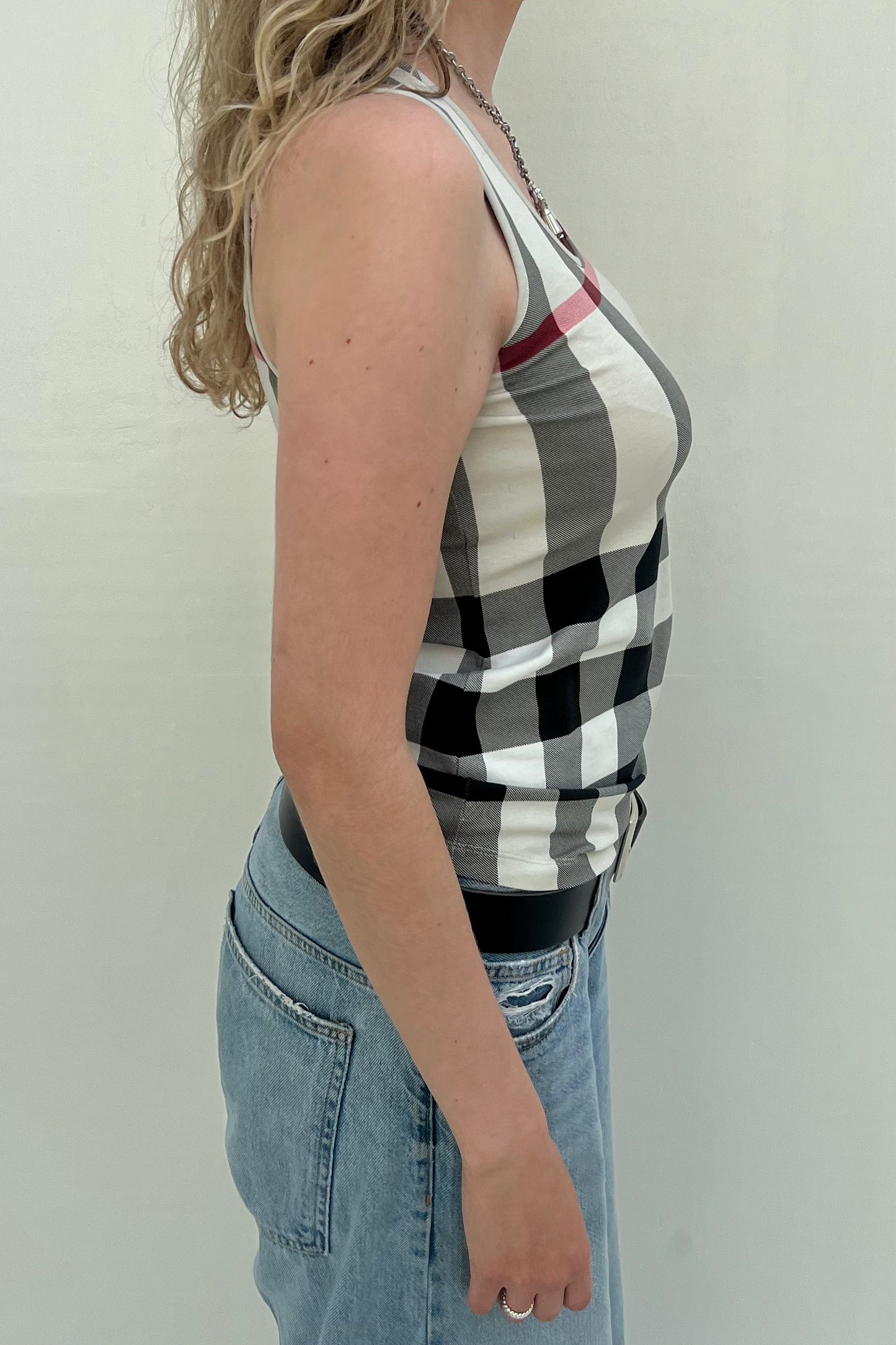 Vintage Big Check Tank Top