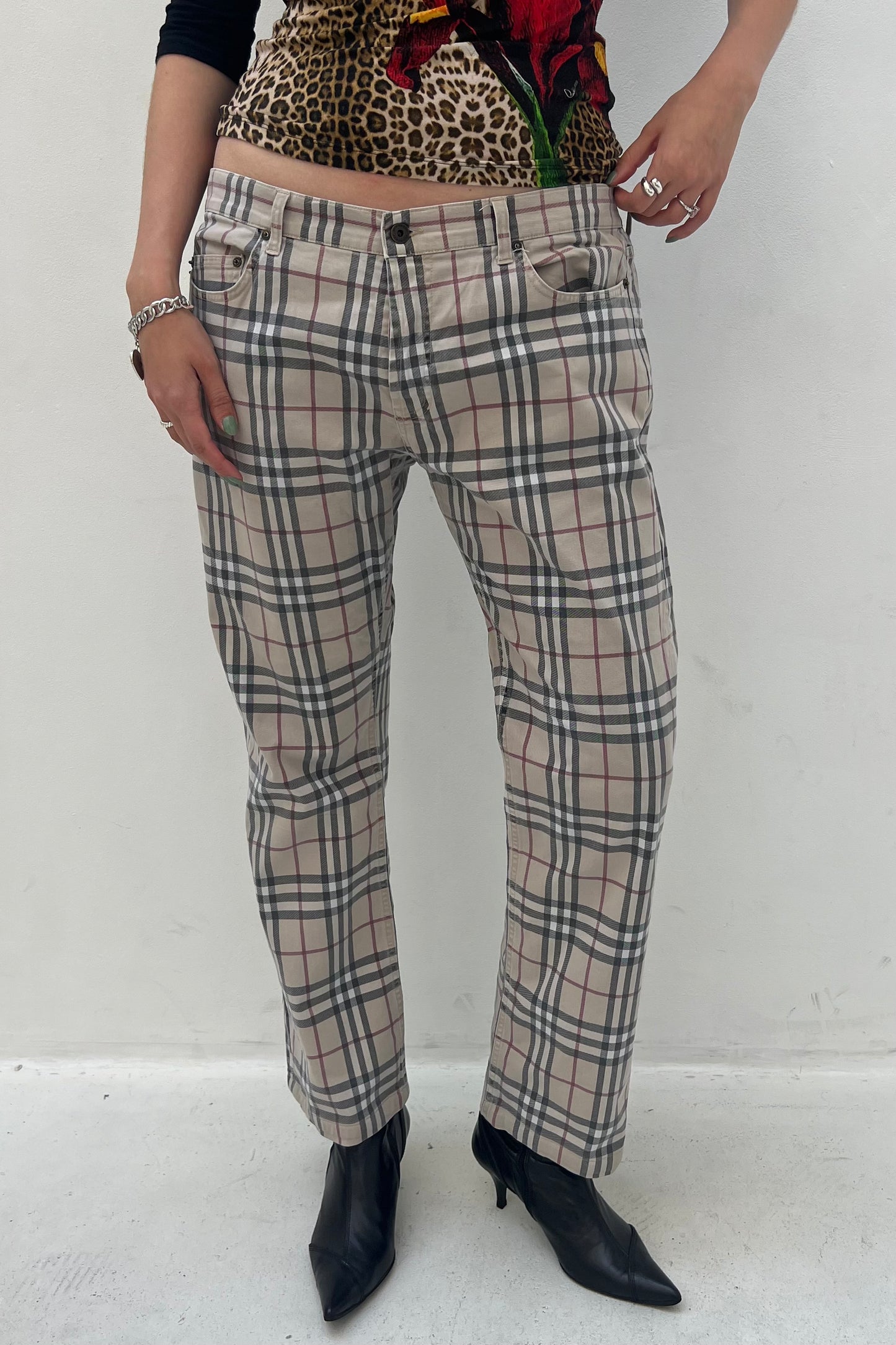Vintage Nova Check Straight Pants