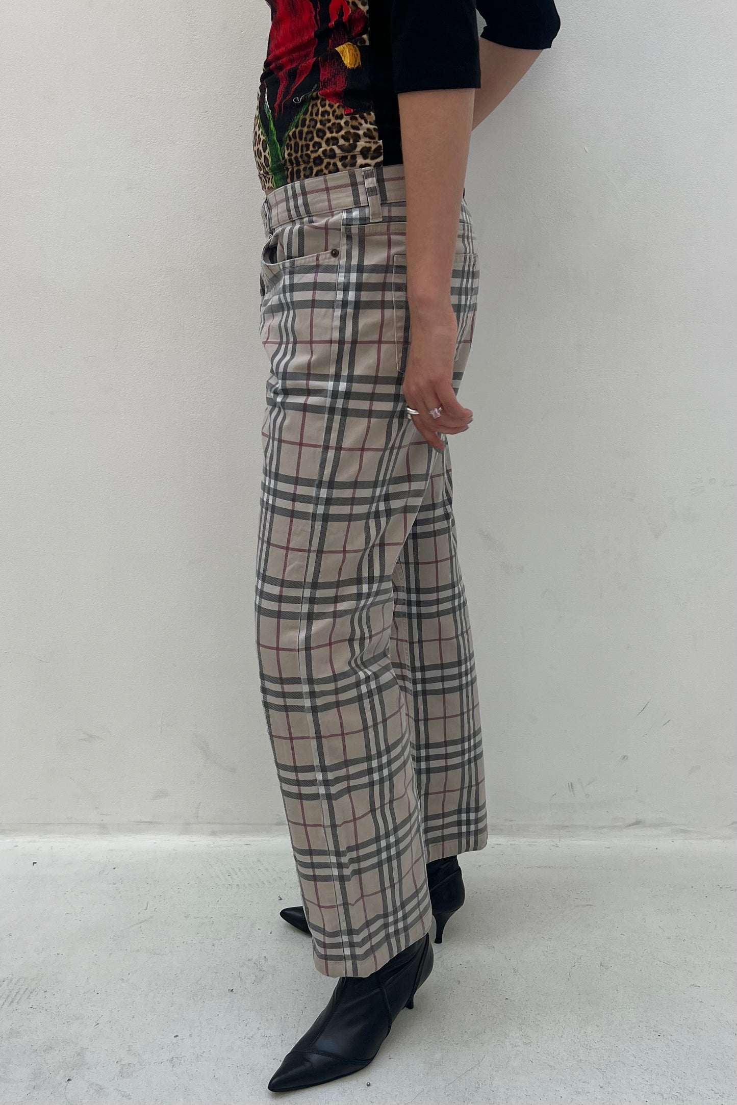 Vintage Nova Check Straight Pants