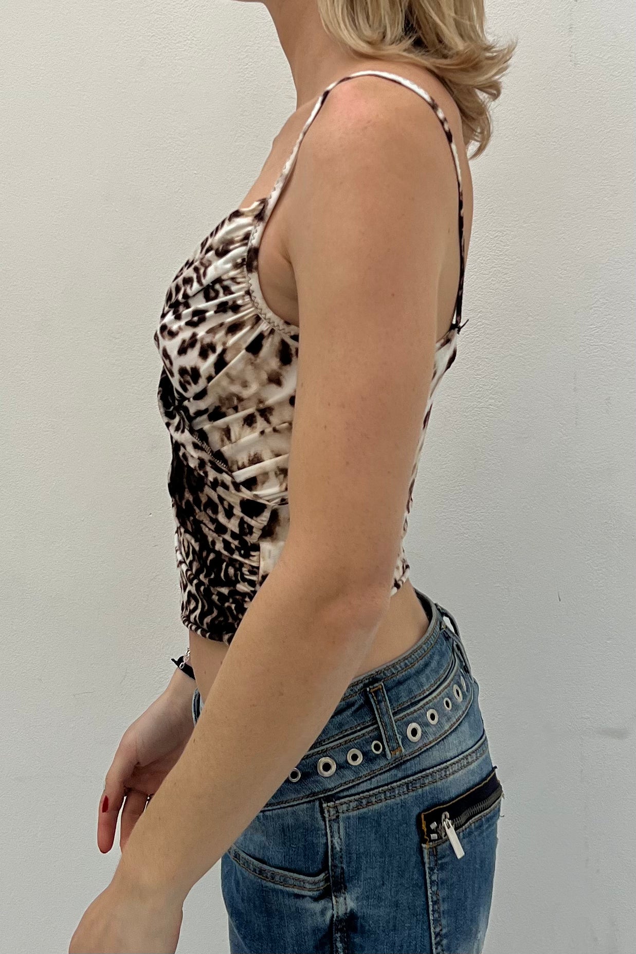 Vintage Leopard Wrap Cami Top