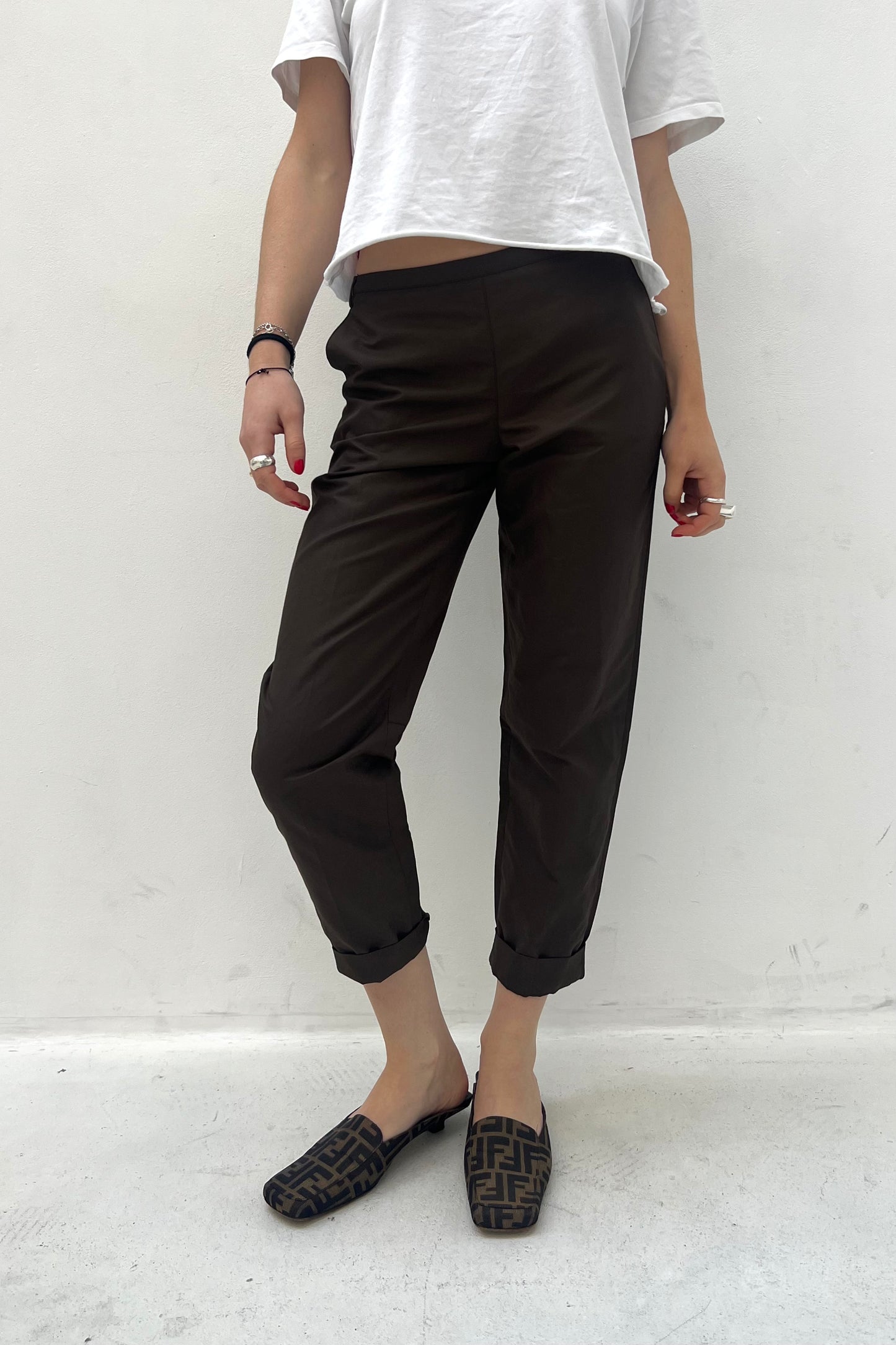 Vintage Linea Rossa Brown Capri Pants