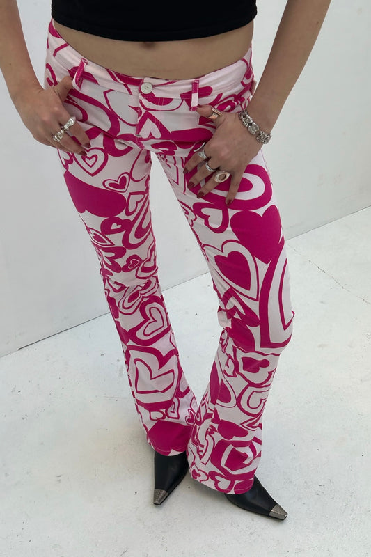 Vintage Pink Heart Pants