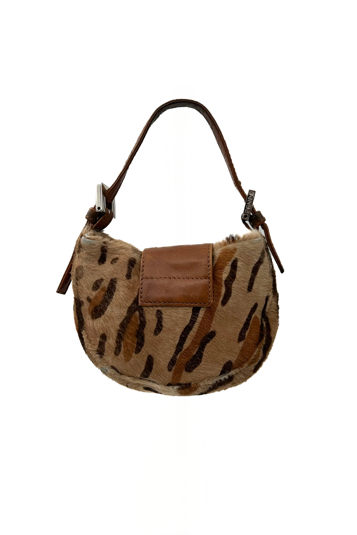 Vintage Calfskin Mini Croissant Baguette Bag