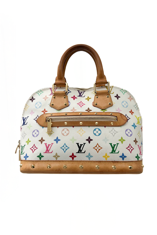 Vintage Murakami White Multicolour Alma Bag