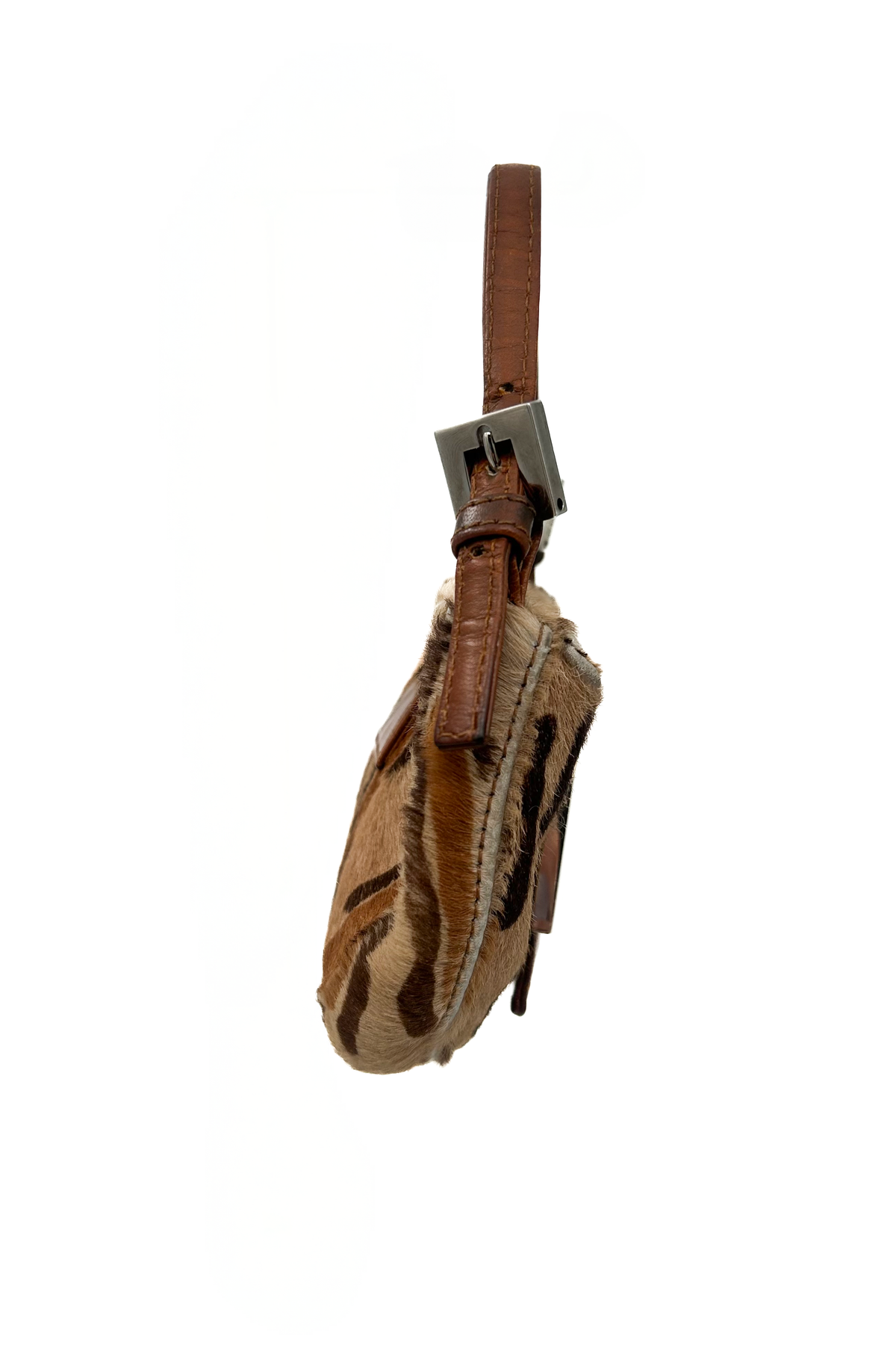 Vintage Calfskin Mini Croissant Baguette Bag