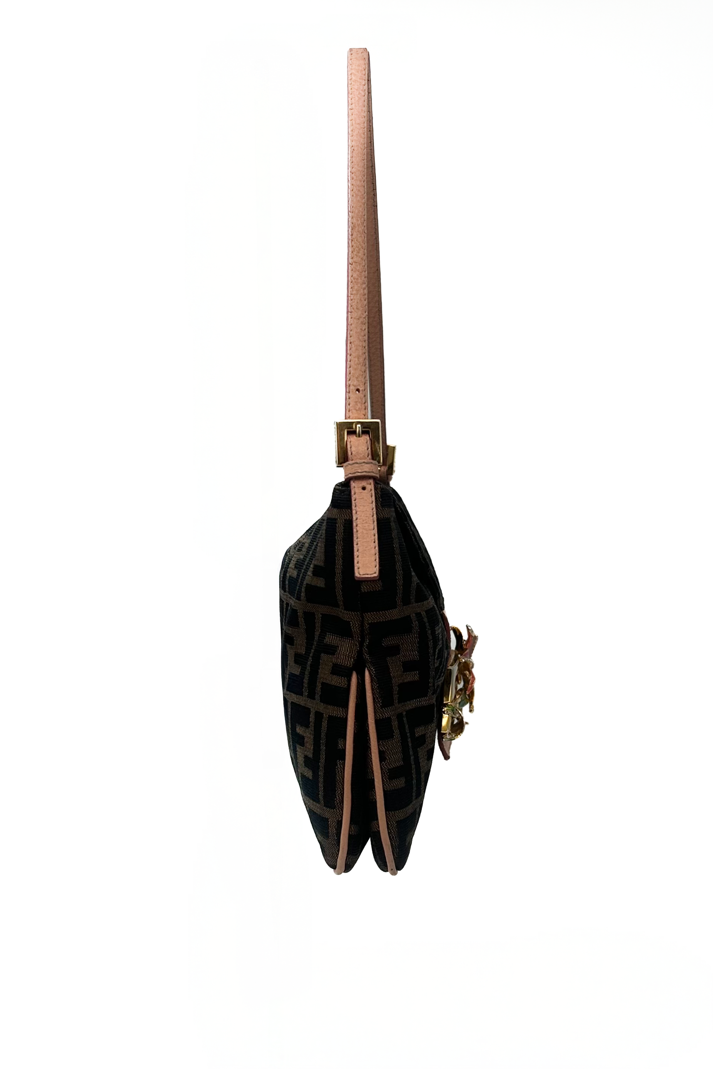 Vintage Classic Zucca Strass Floral Baguette Bag