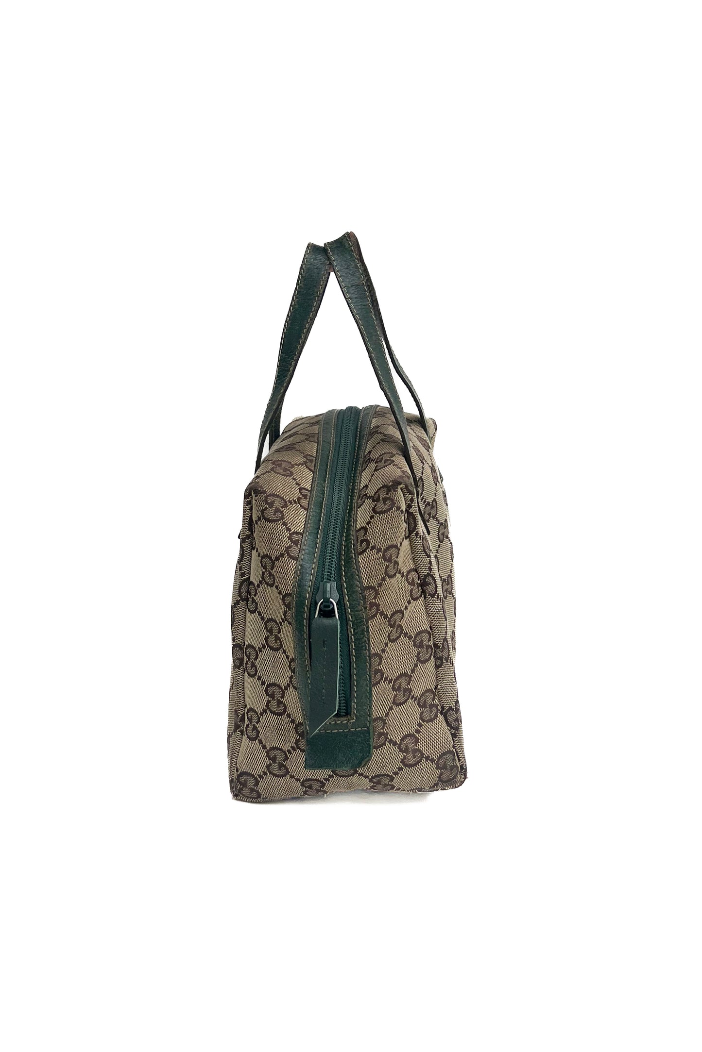 Vintage Monogram & Green Leather Tofu Bag