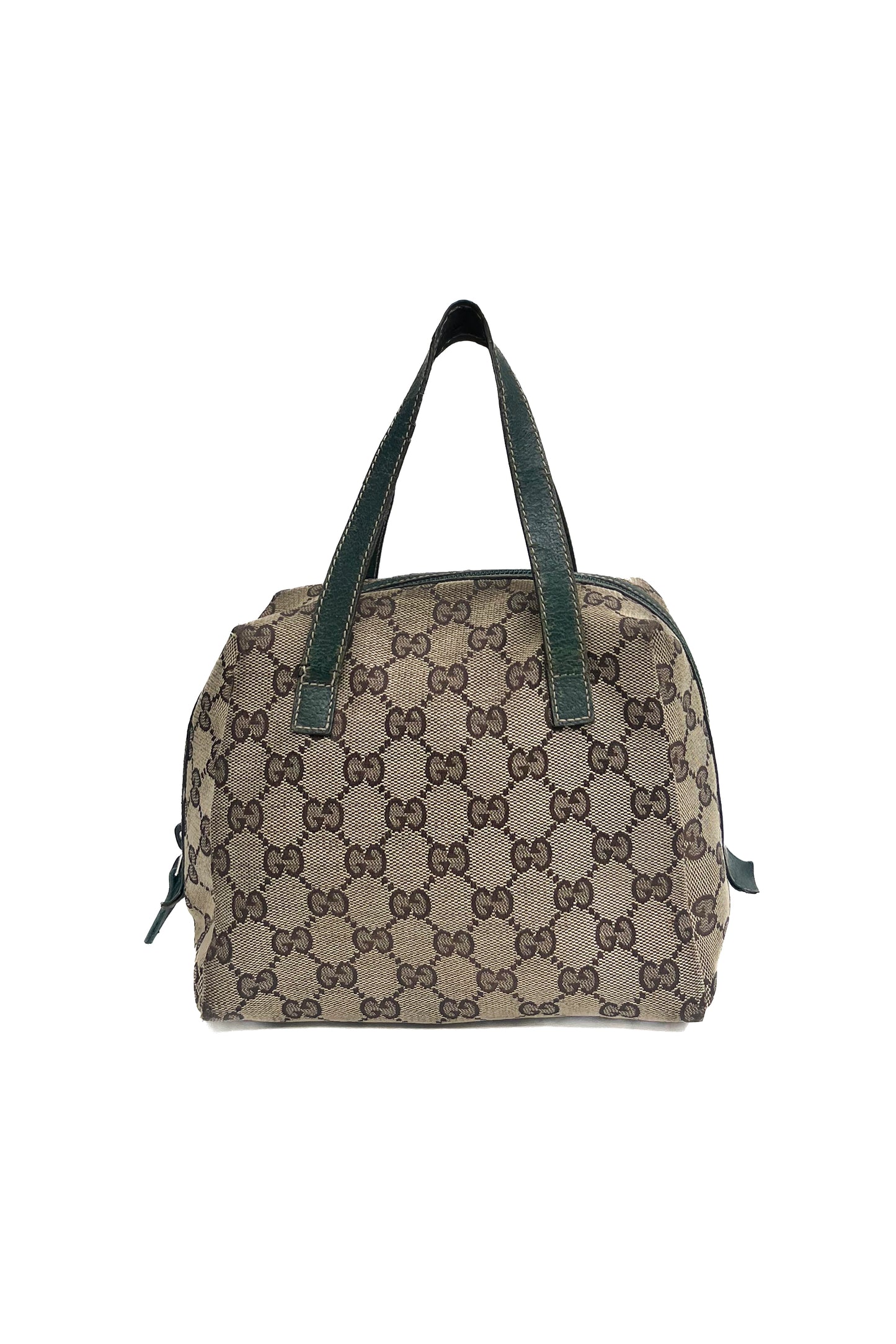 Vintage Monogram & Green Leather Tofu Bag