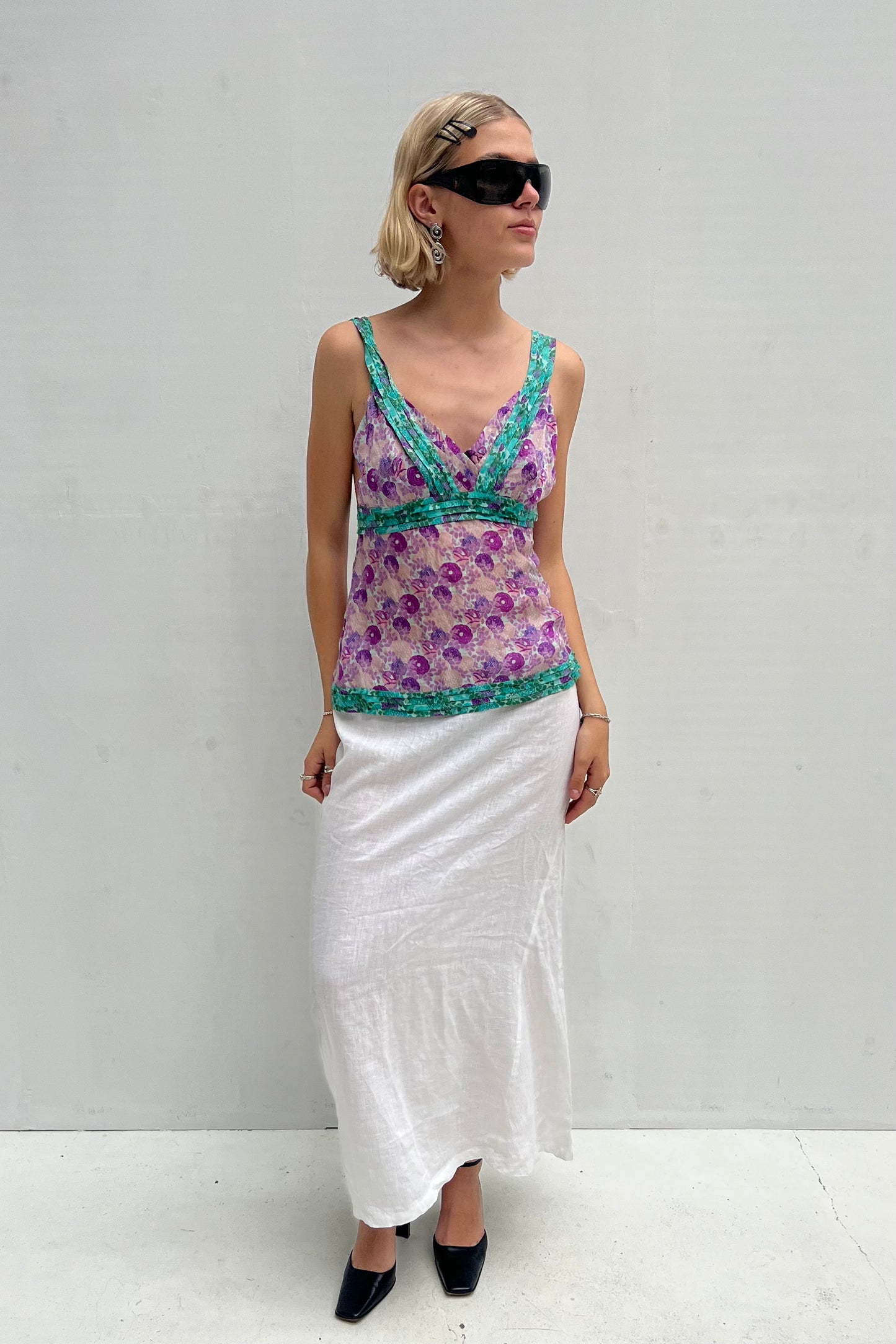Vintage Silk Floral Cami Top