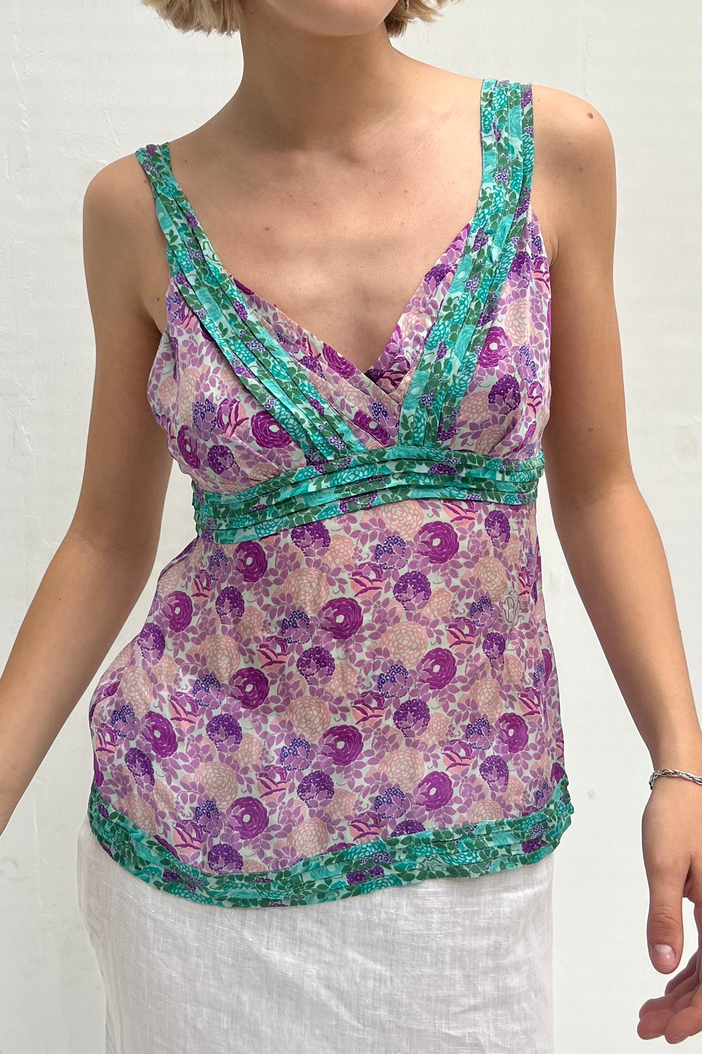 Vintage Silk Floral Cami Top