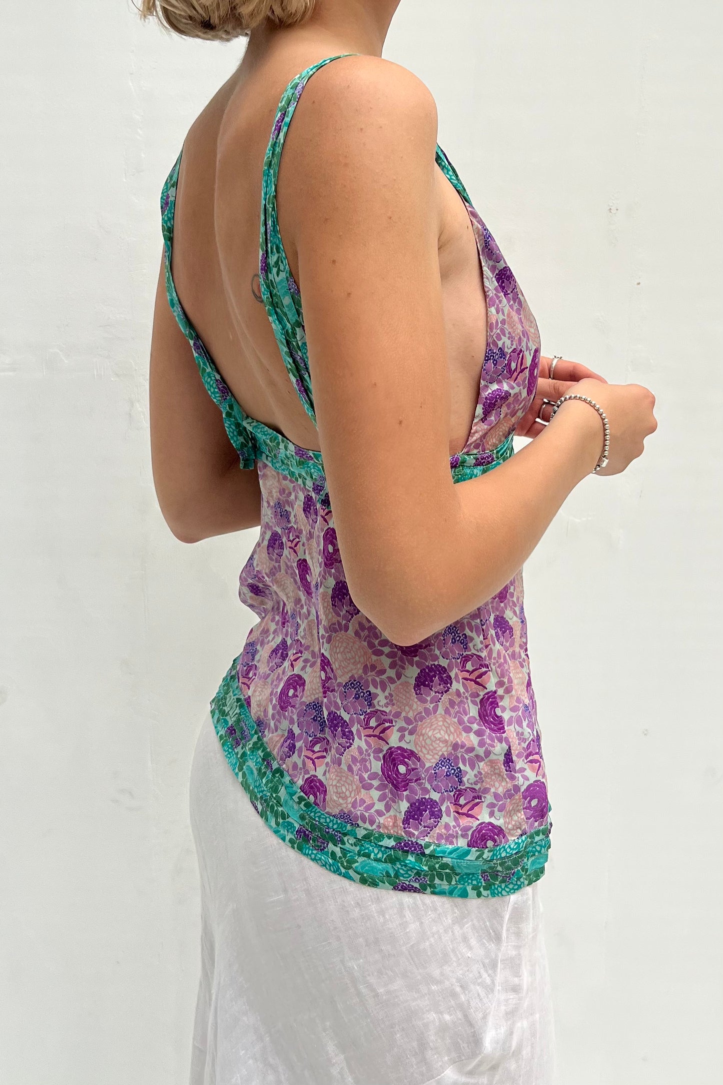 Vintage Silk Floral Cami Top