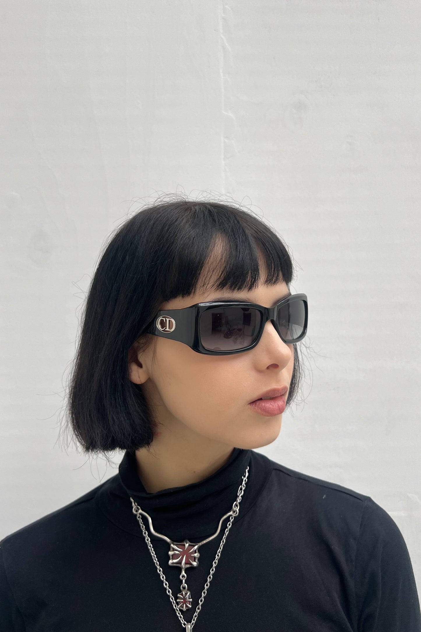 Vintage Black & Silver CD Flavour 2 Sunglasses