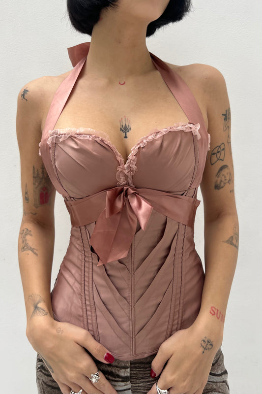 Vintage powder pink corset