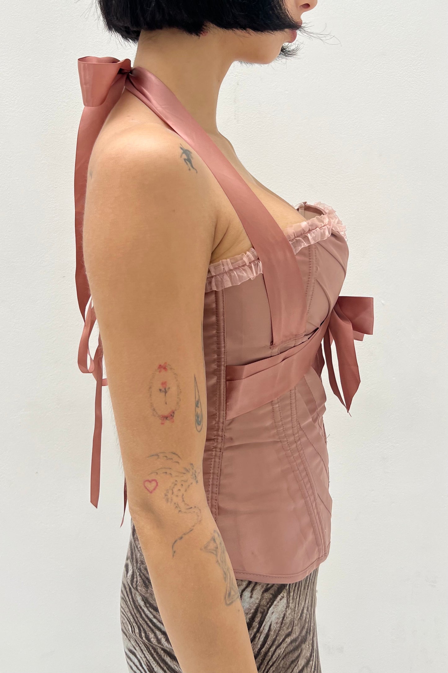 Vintage powder pink corset