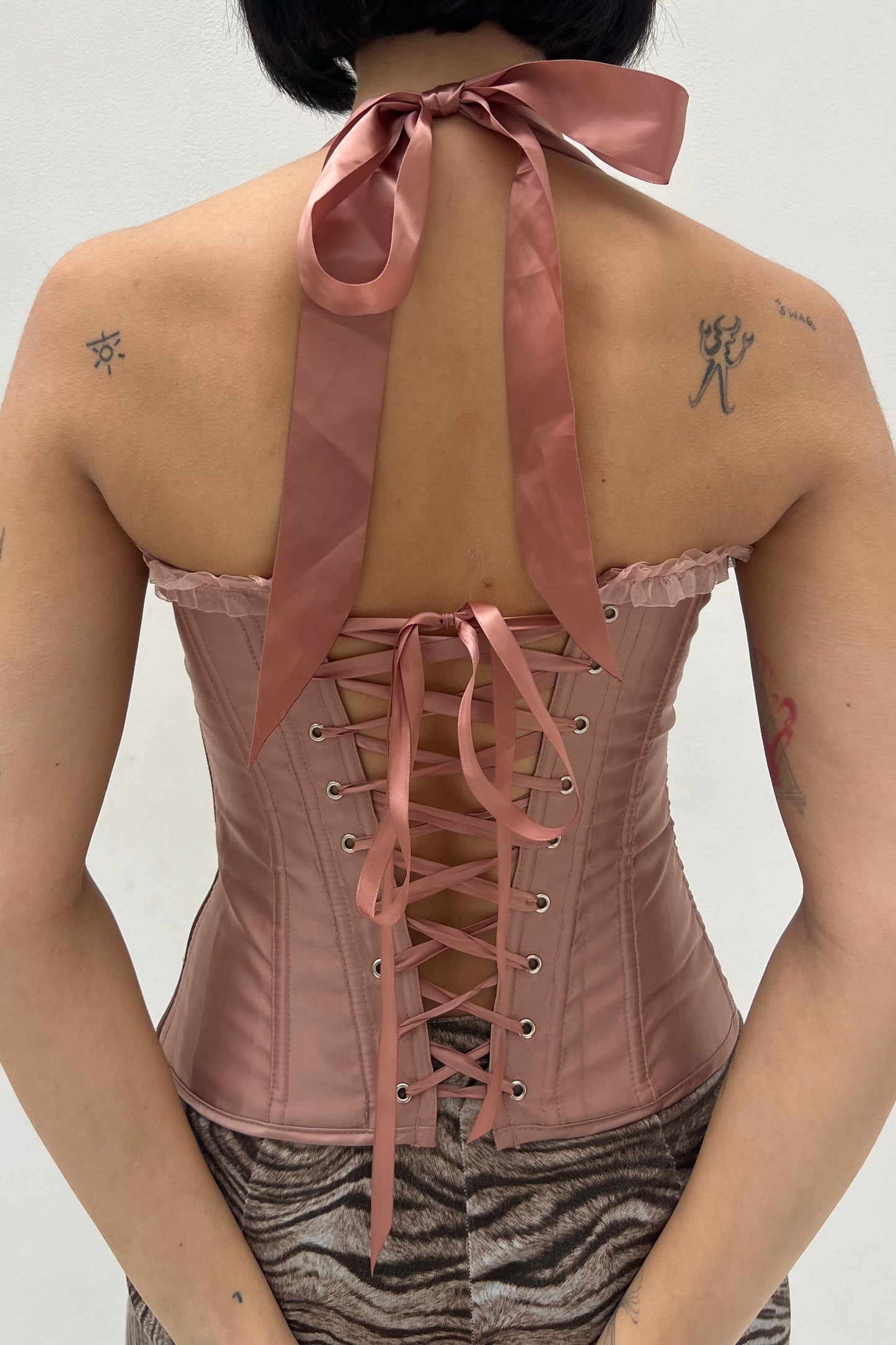 Vintage powder pink corset