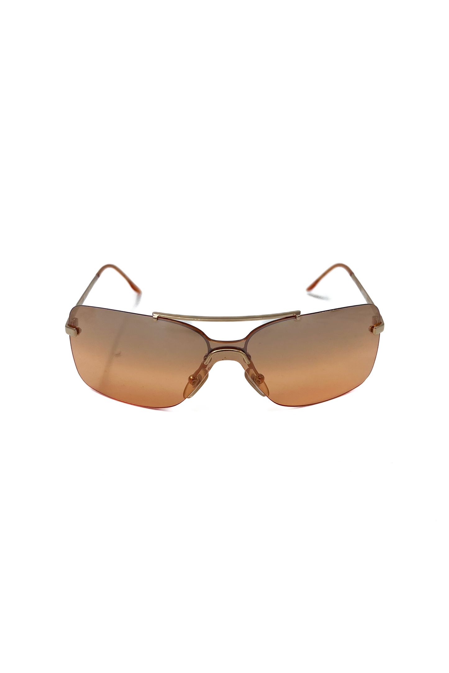 Vintage Orange Mini Motard Sunglasses