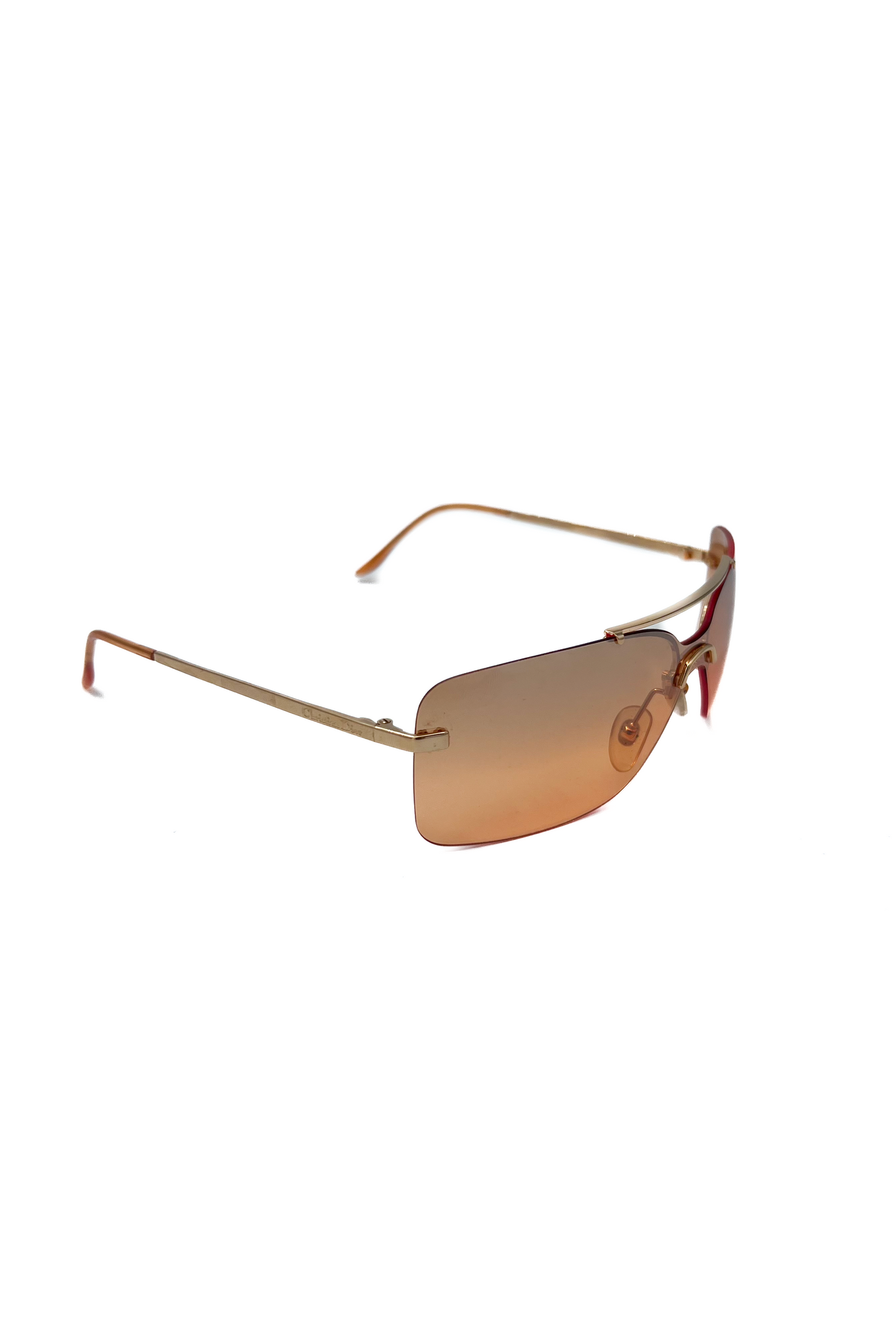 Vintage Orange Mini Motard Sunglasses